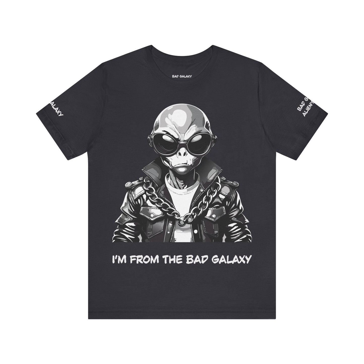 Tee Shirt With Alien From Bad Galaxy 100 Percent Cotton Made To Order Eco Friendly Inks Tee