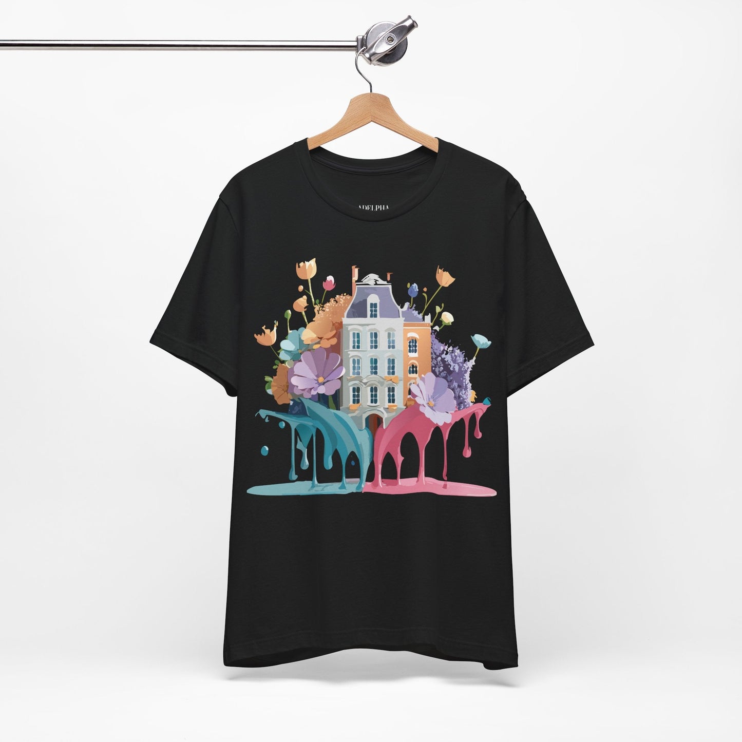 Adelpha Vintage Amsterdam Graphic Tee For Everyday Casual Wear Unisex Short Sleeve Shirt