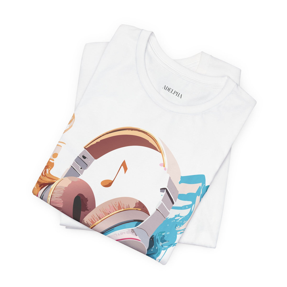 Music Graphic Unisex Cotton Bella+Canvas Tee with Art Design m142