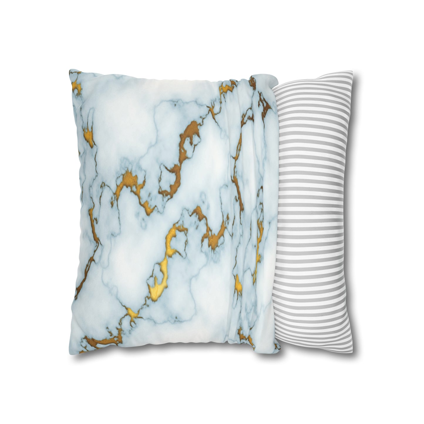 Faux Suede Pillowcase with Abstract print