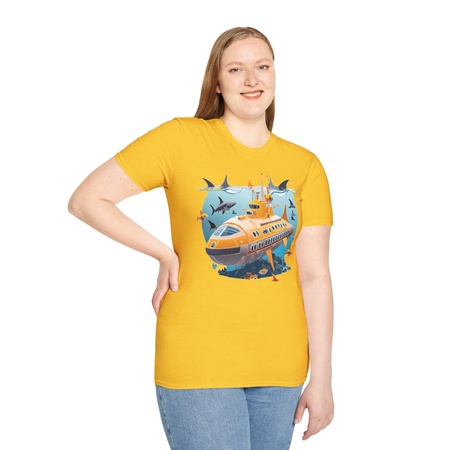 Ocean Graphic Unisex Softstyle Cotton Tee 14