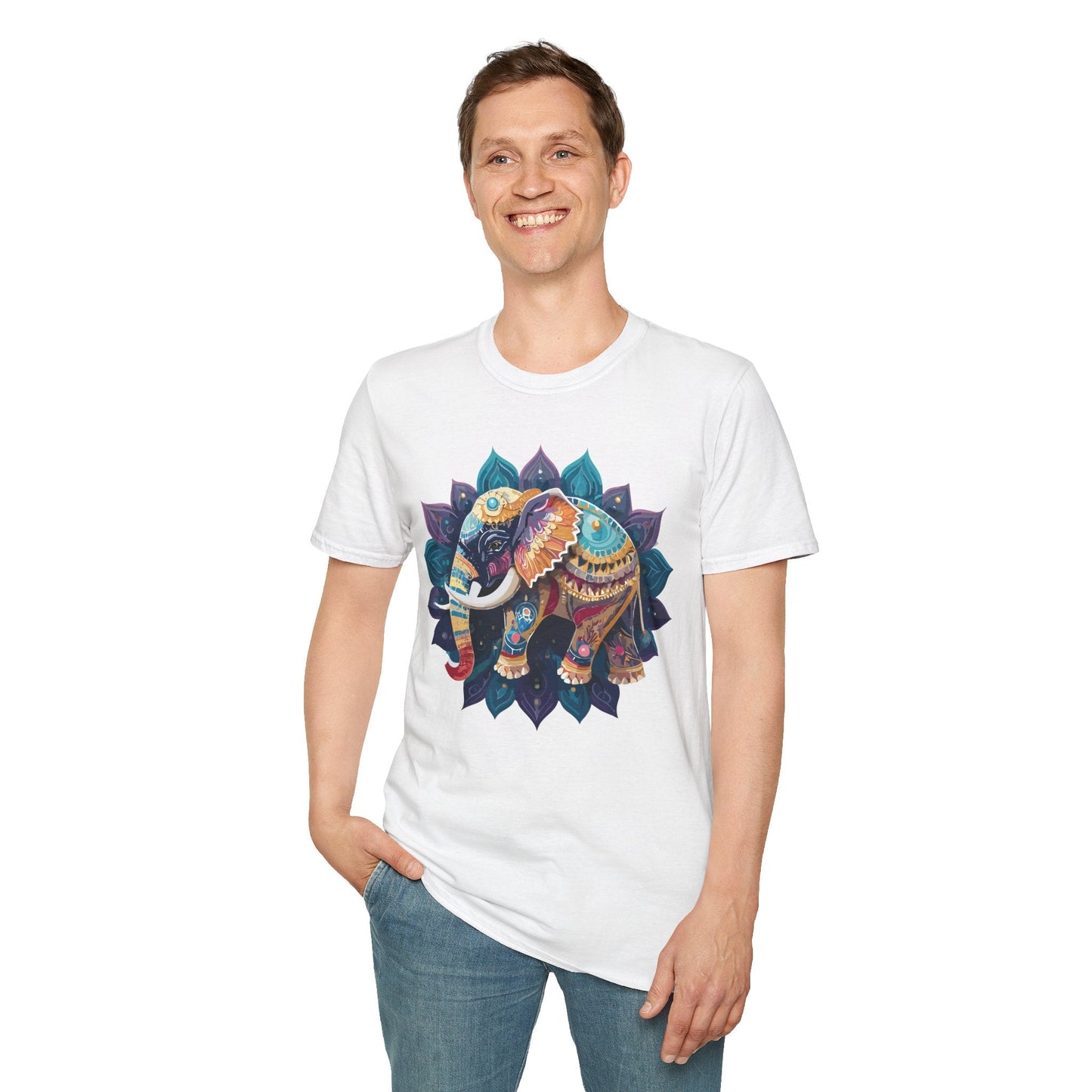Elephant T Shirt Unisex Softstyle Cotton Tee Gildan 64000 Comfortable Everyday Wear