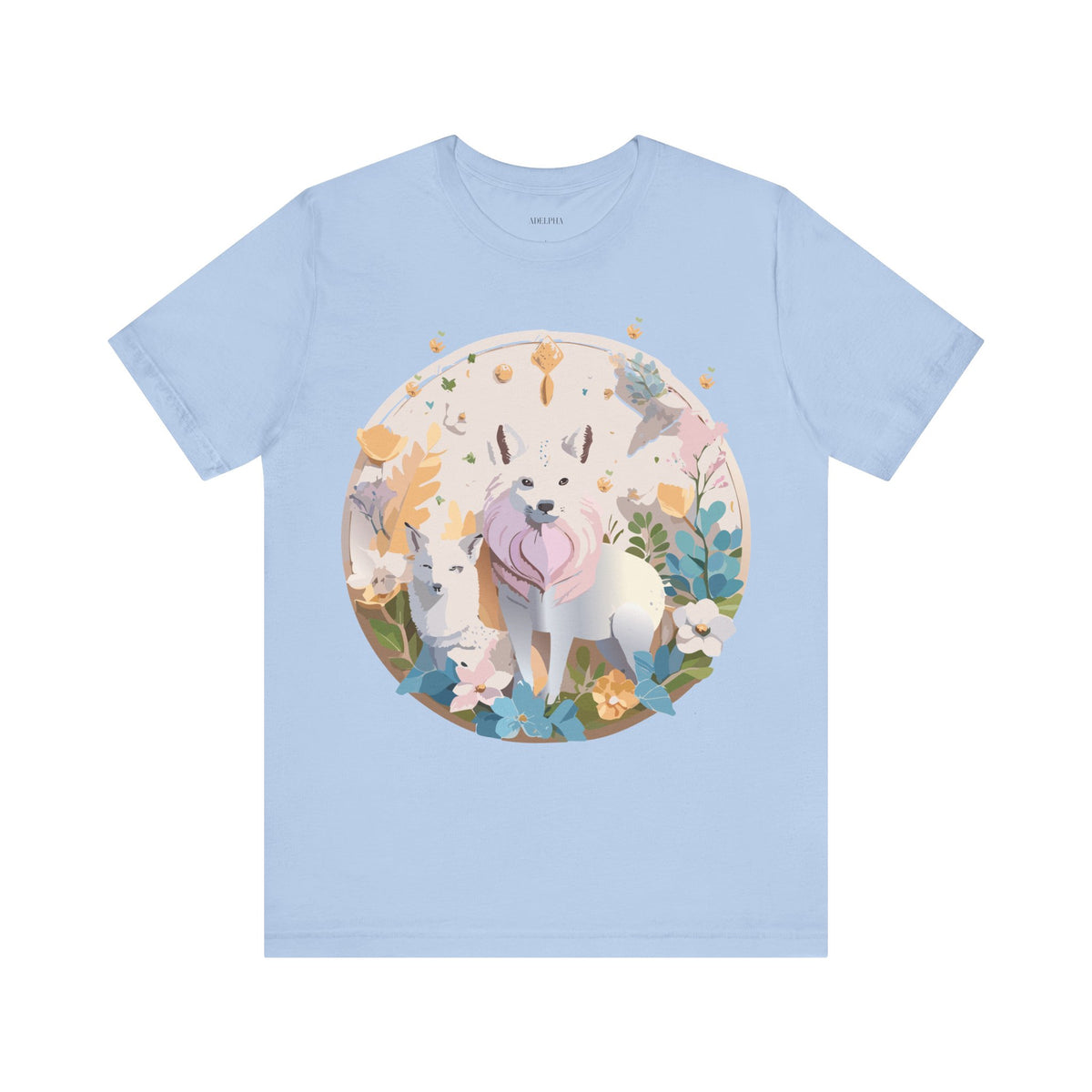 Medallion Graphic Unisex Cotton Bella+Canvas Tee with Art Design d56