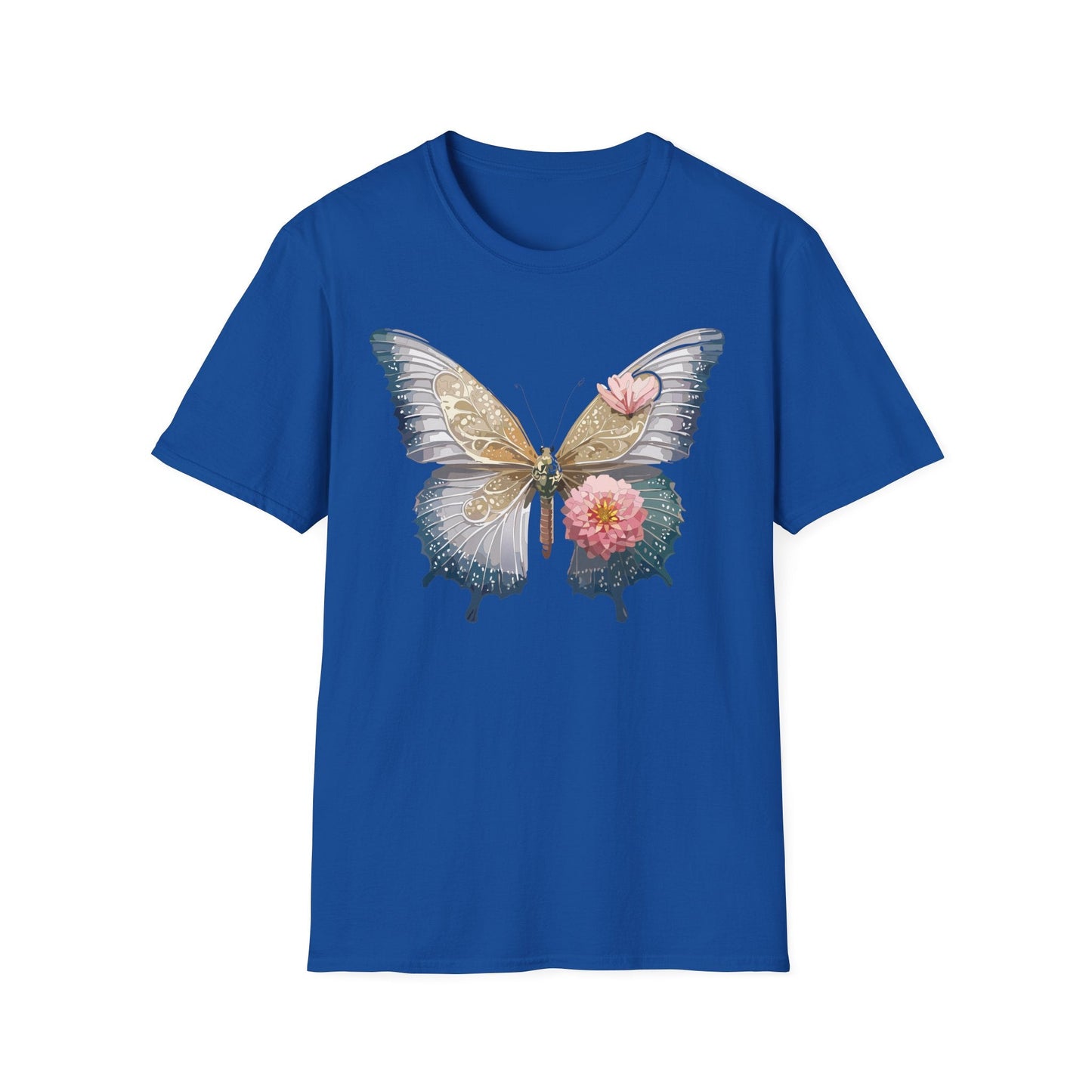 Unisex Monarch Butterfly T Shirt Softstyle Gildan 64000 100 Percent Ring Spun Cotton Tee