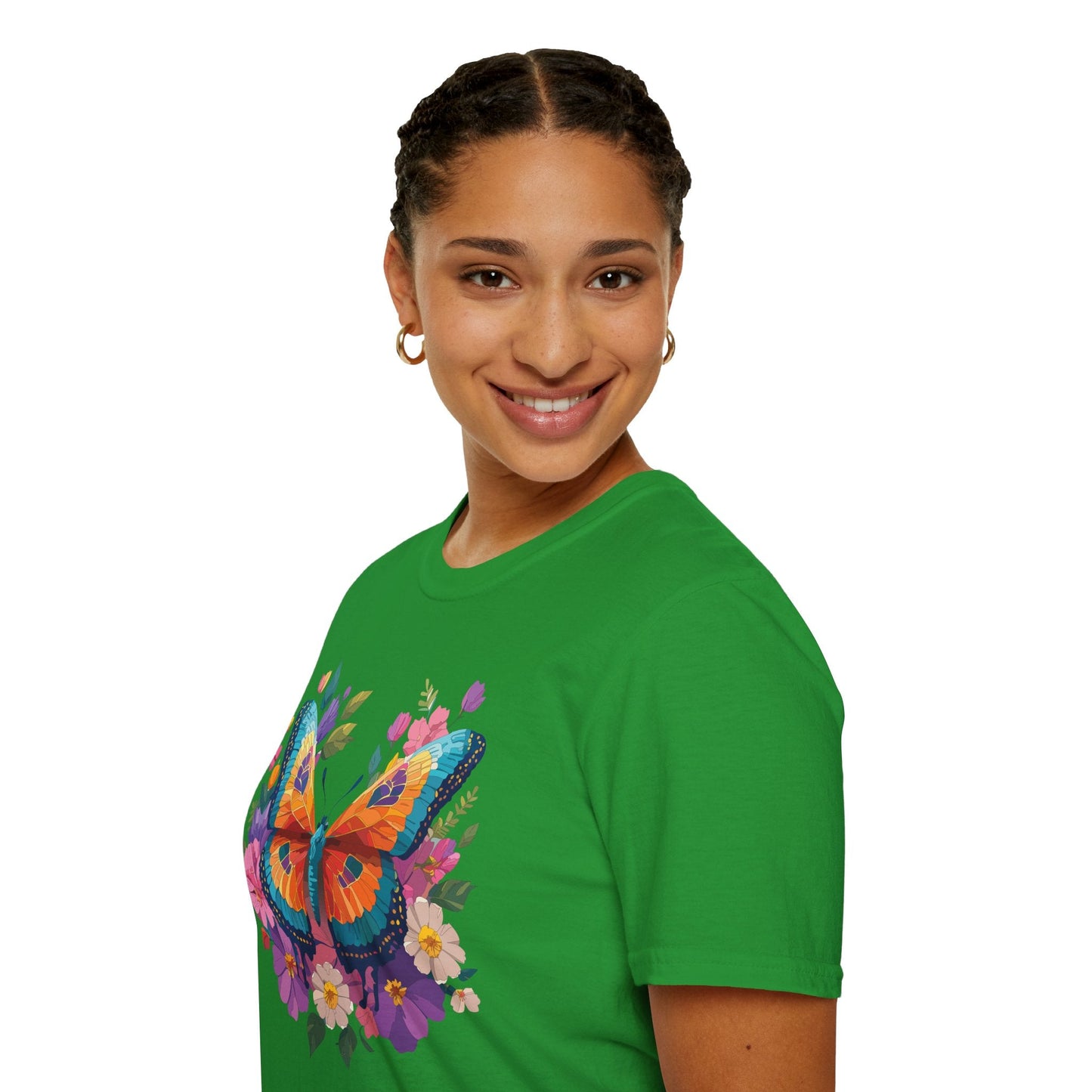 Butterfly Themed Unisex Softstyle T Shirt 100 Cotton Monarch Design Tee Gildan 64000