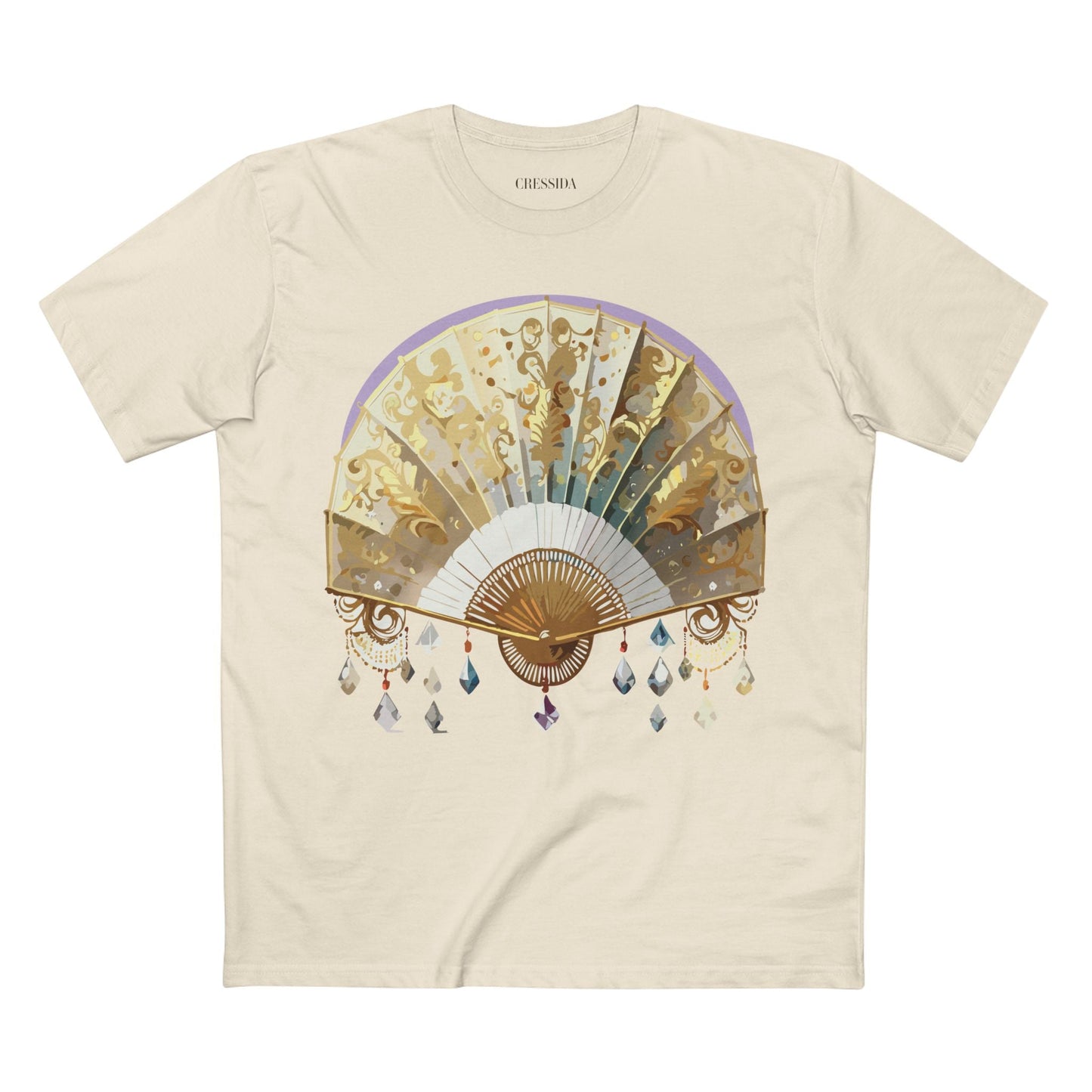 Antique Fan Graphic Design T-Shirt Unisex 100 Cotton Floral Carnival Artwork Tee 28