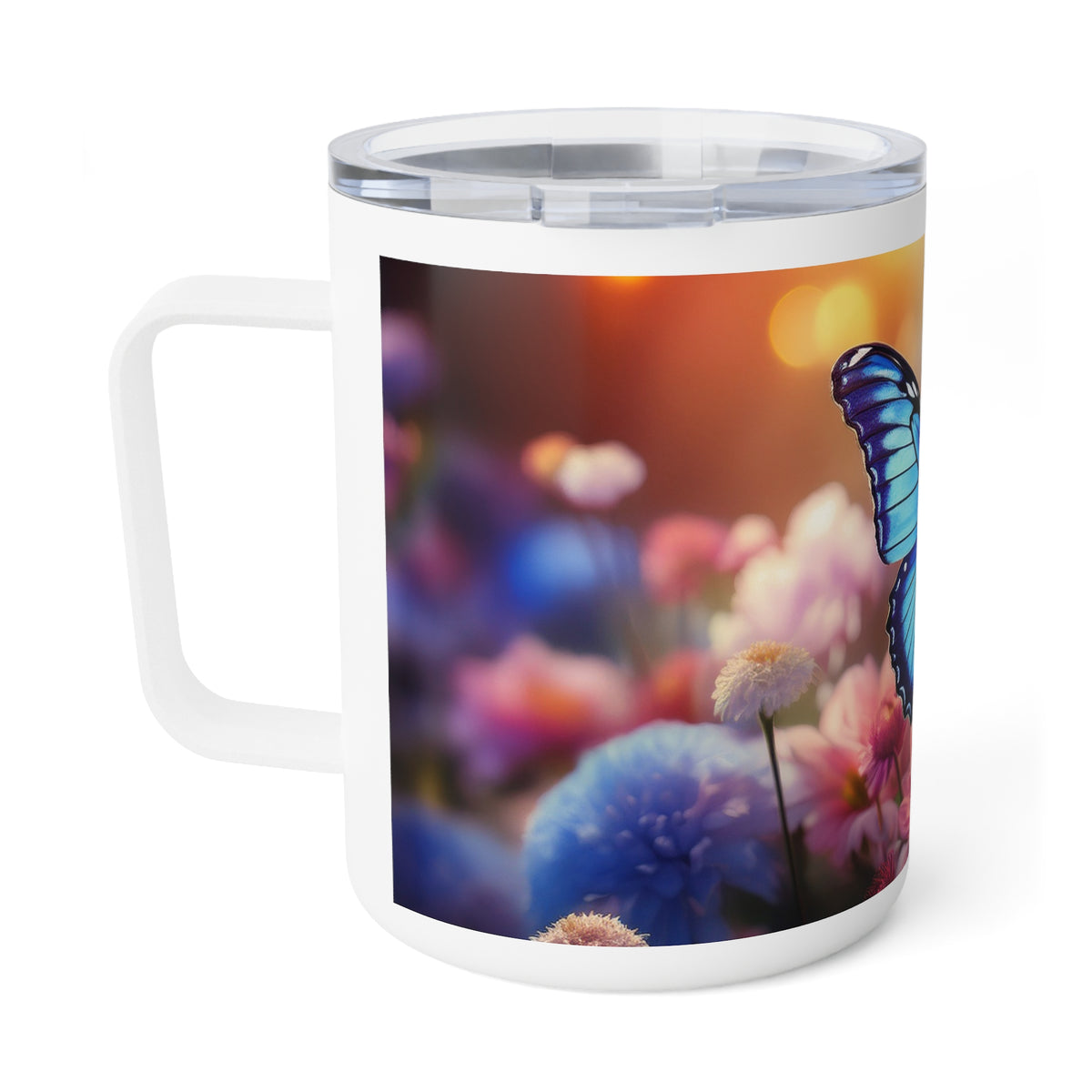 28 Art Design Insulated Coffee Mug Clear Lid 10oz Insulated Coffee Mug 10oz