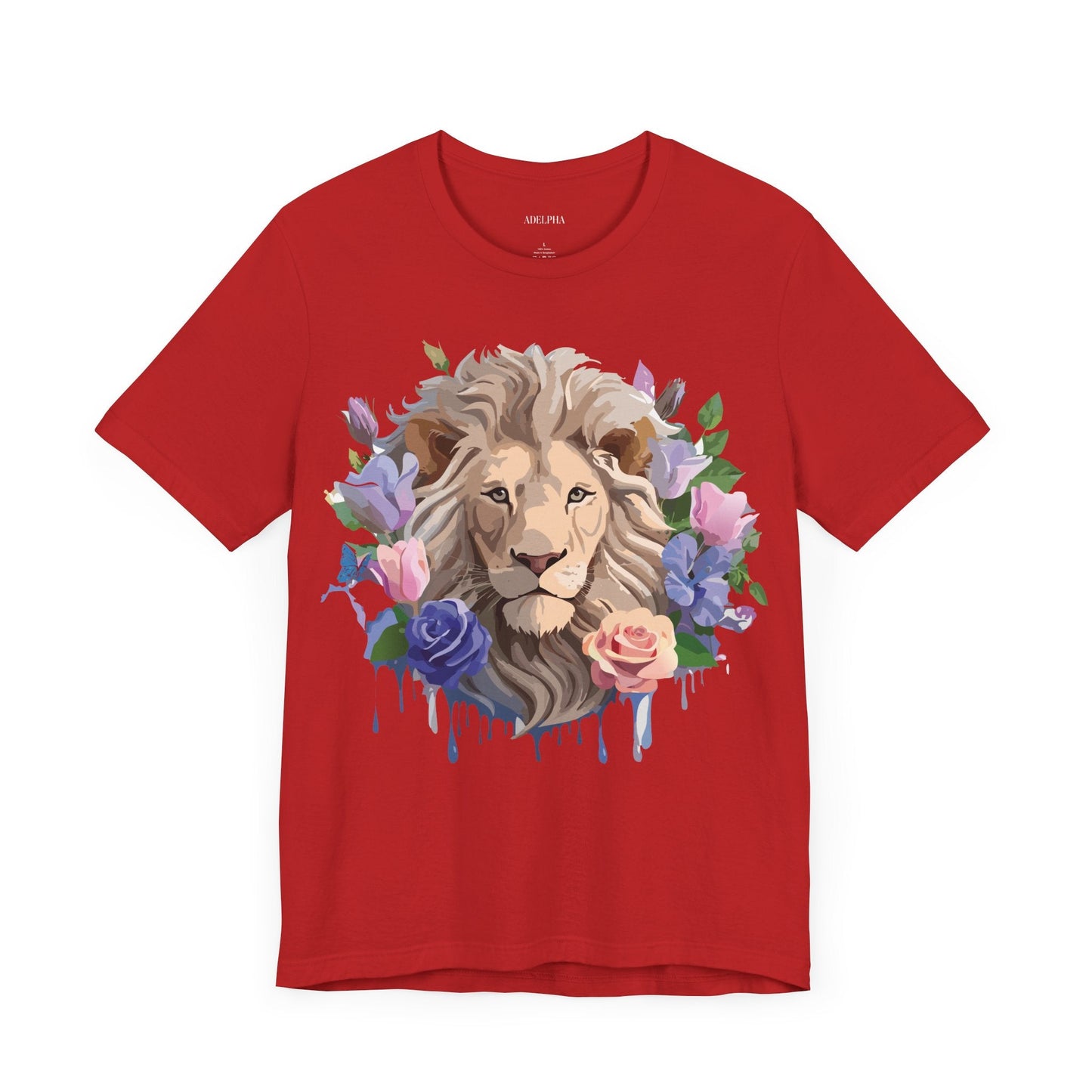 Lion Graphic Unisex 100 Cotton Vintage Animal Artwork Tee 4