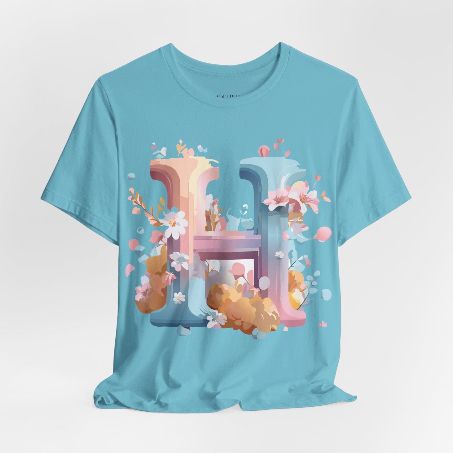 Letter H Graphic T Shirt Unisex Jersey Short Sleeve Tee By Adelpha Vintage Artwork