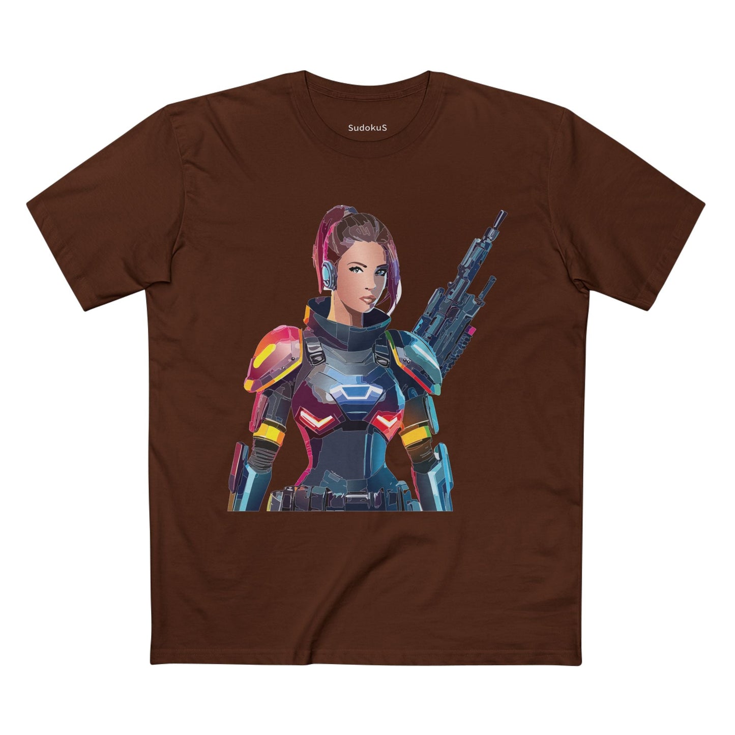 Army-woman Graphic Unisex 100 Cotton Staple Tee 22