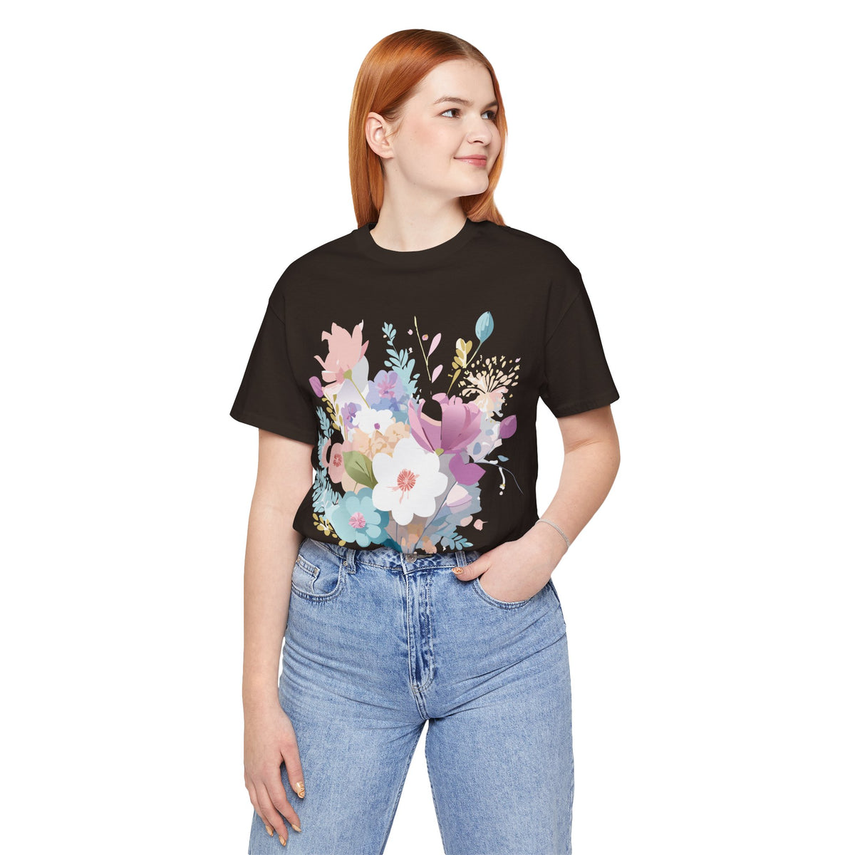 Floral Graphic Tee Shirt - Bella+Canvas Unisex 100 Cotton 47