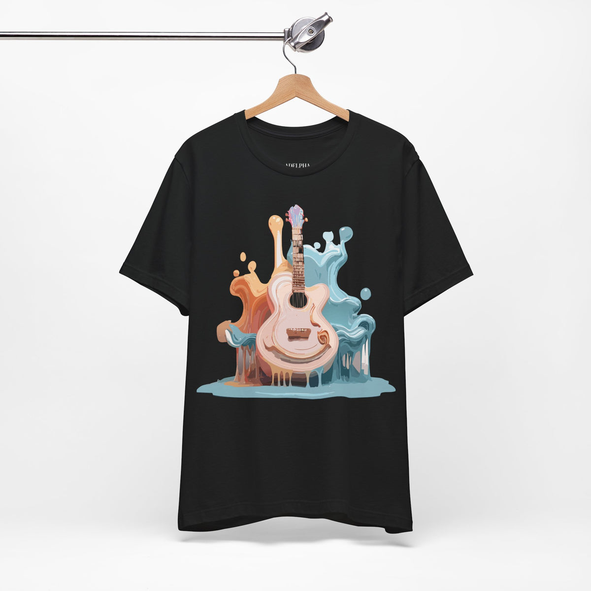 Music Graphic Unisex Cotton Bella+Canvas Tee with Art Design m129