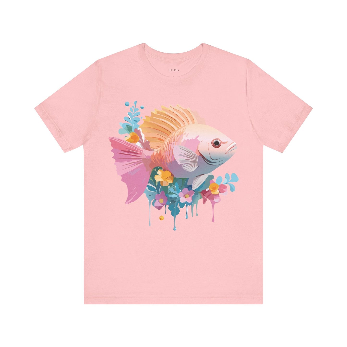 Adelpha Fish Shirt Unisex Graphic Tee With Vintage Inspired Artwork Short Sleeve