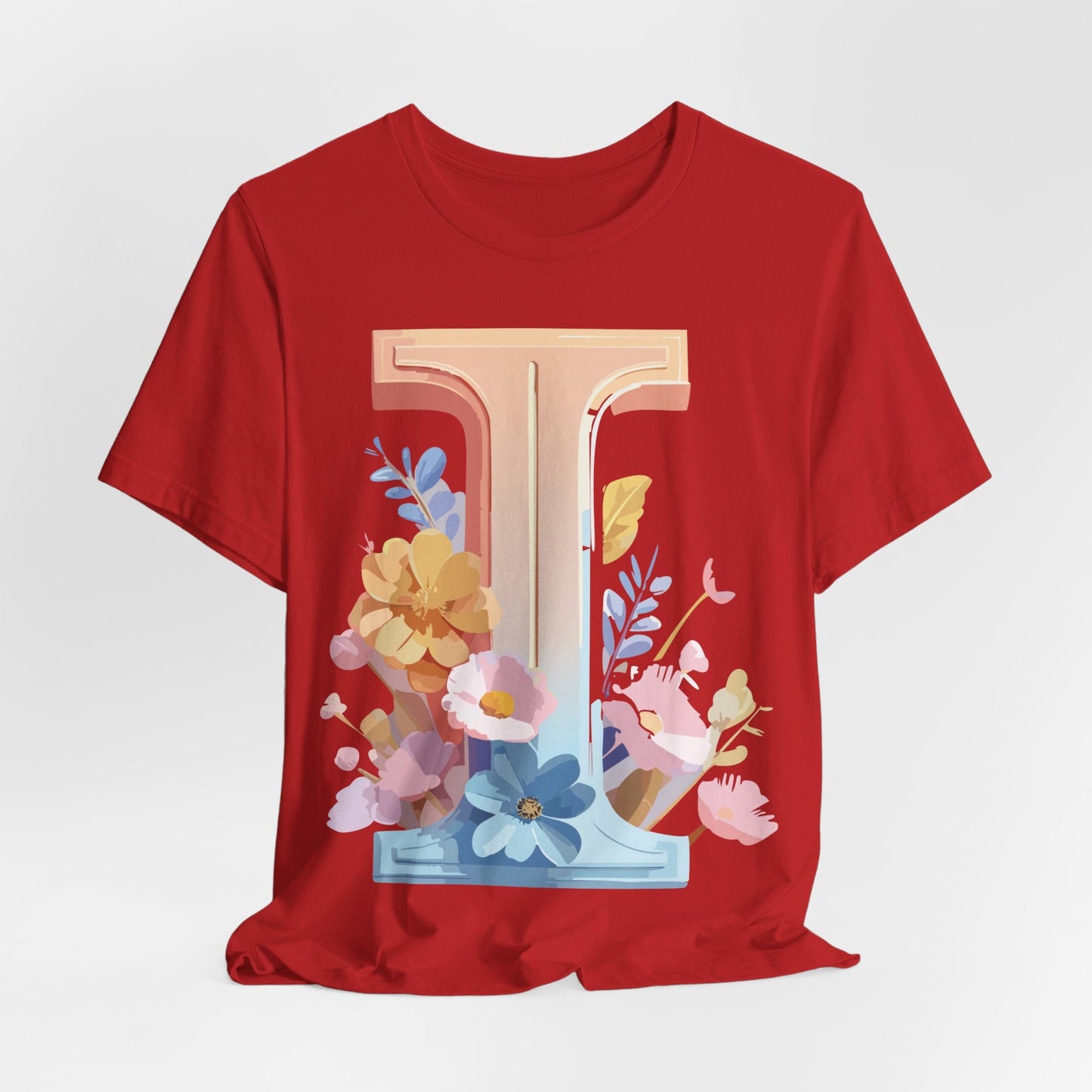 Letter I Shirt Graphic Tee Unisex Vintage Inspired Adelpha Art Design Short Sleeve Tee