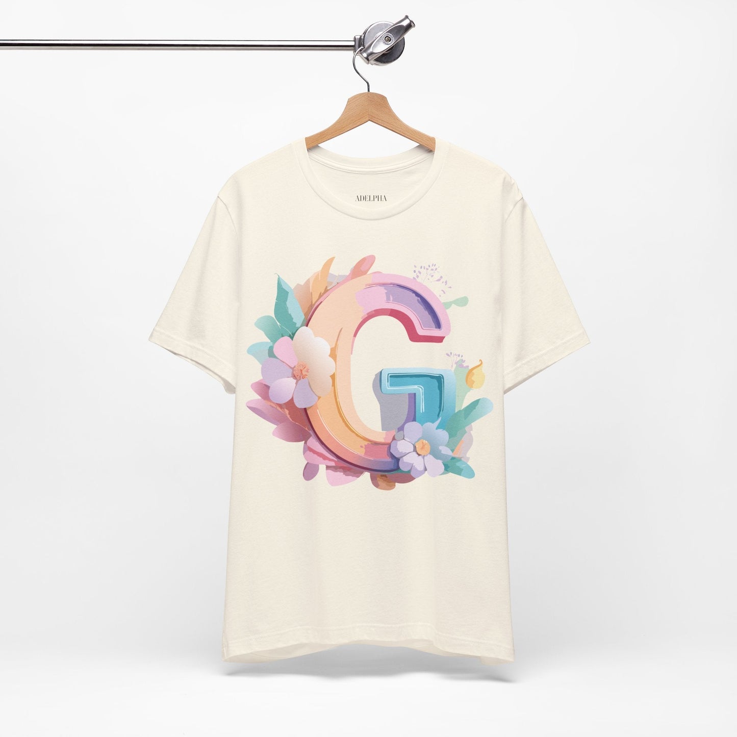 Letter G Shirt Unisex Graphic Tee With Vintage Inspired Artwork Adelpha Premium Tee