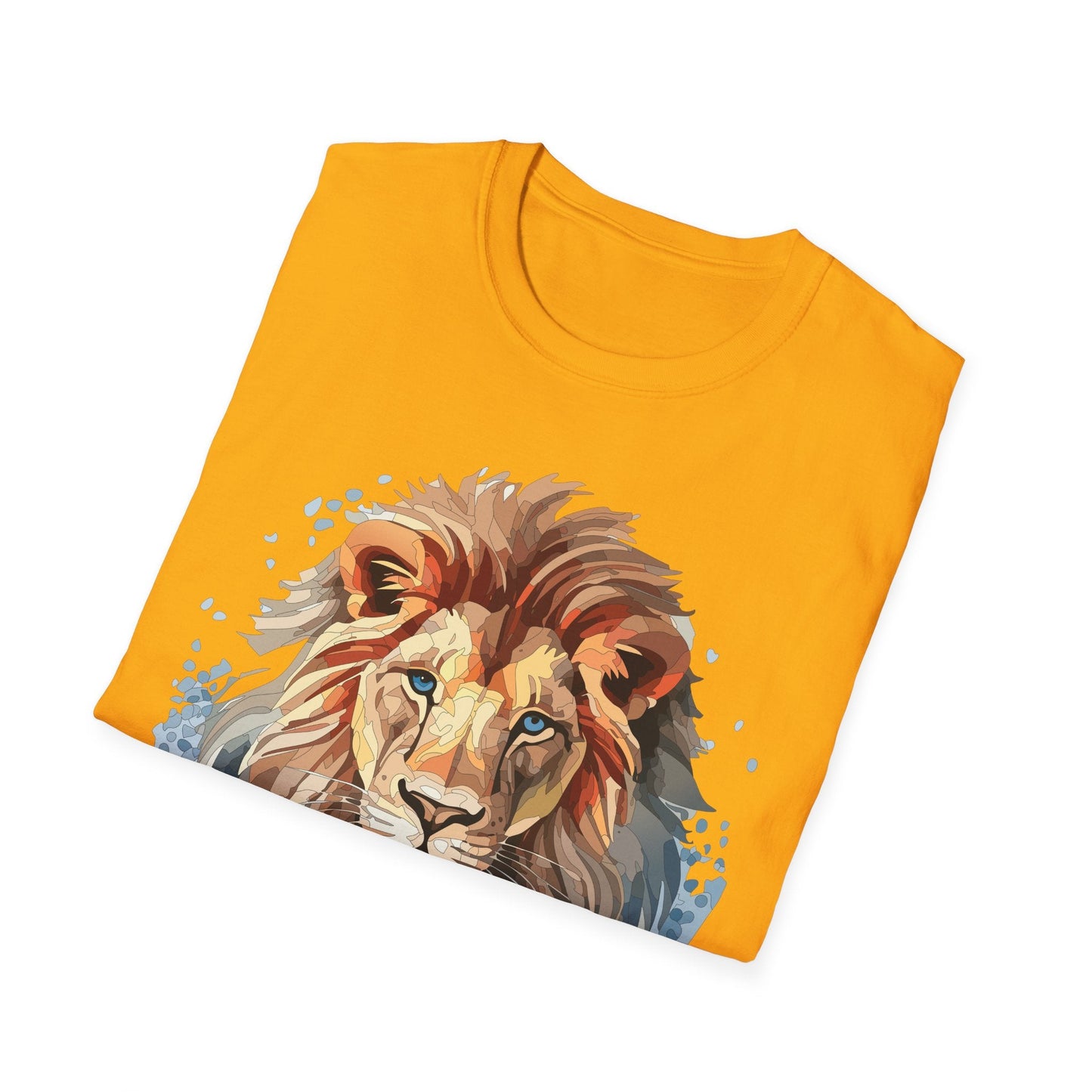 Unisex Lion Shirt Gildan Softstyle 64000 Tee 100 Percent Ring Spun Cotton