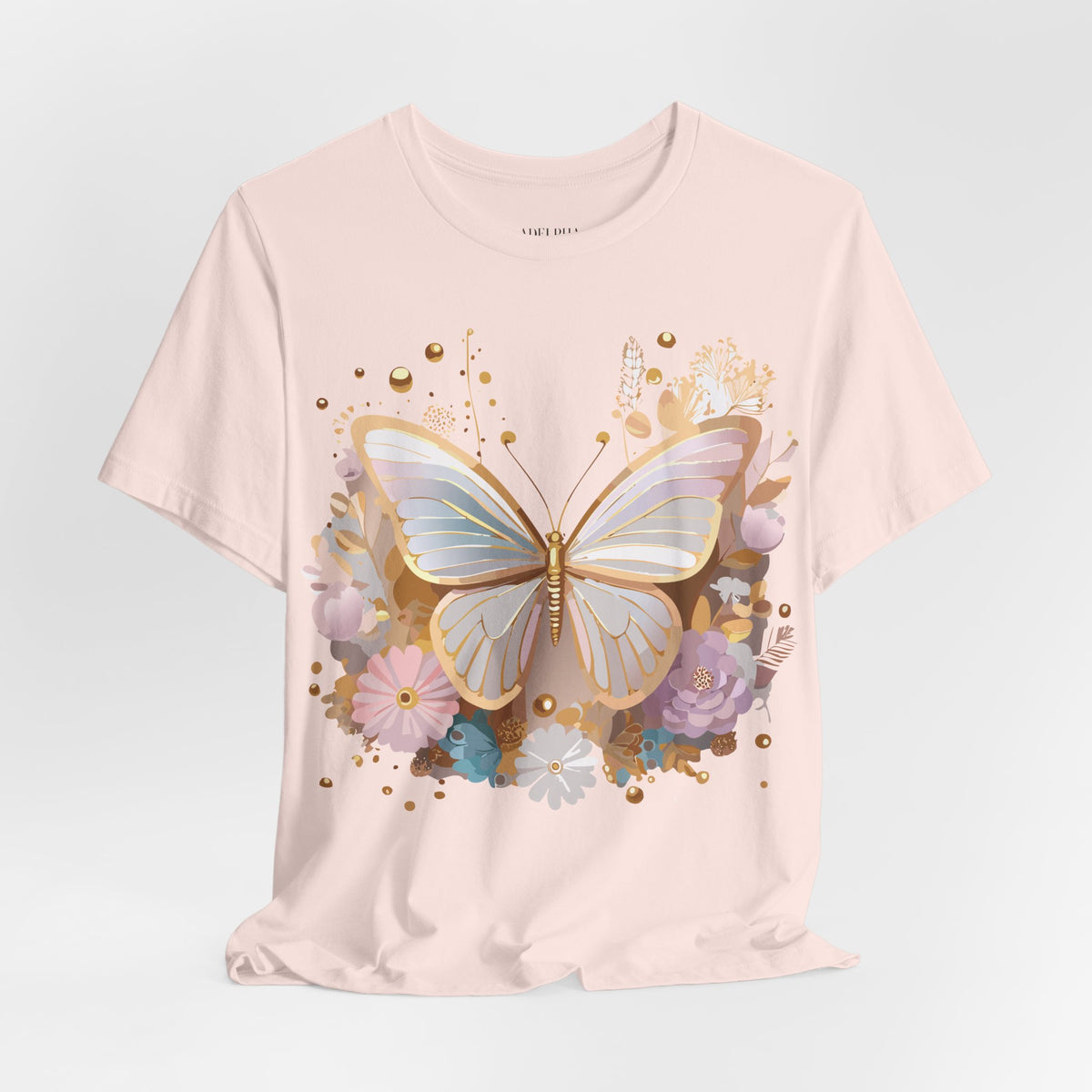 Butterfly Graphic Unisex Cotton Bella+Canvas Tee with Art Design n42