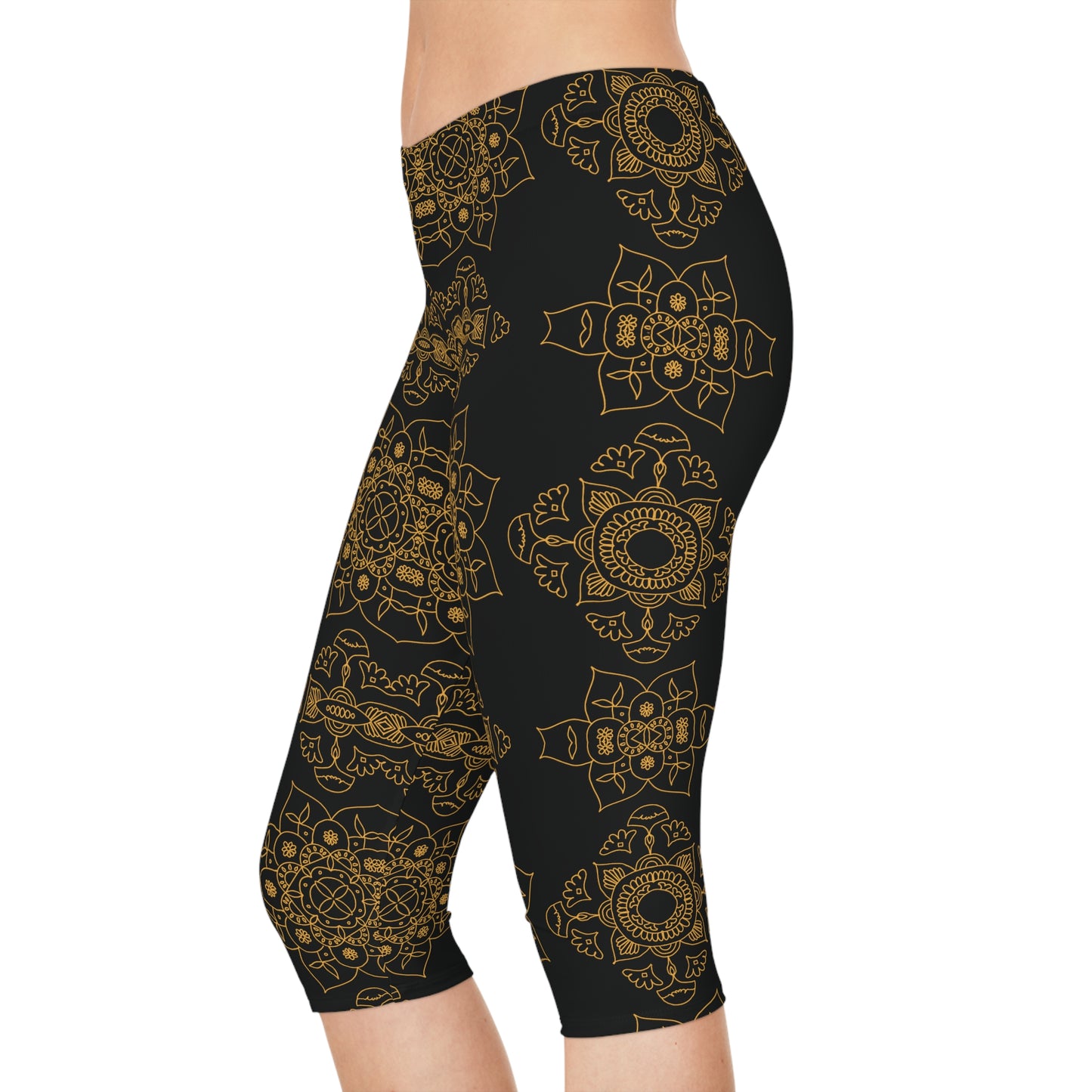 Legging capri à imprimé traditionnel