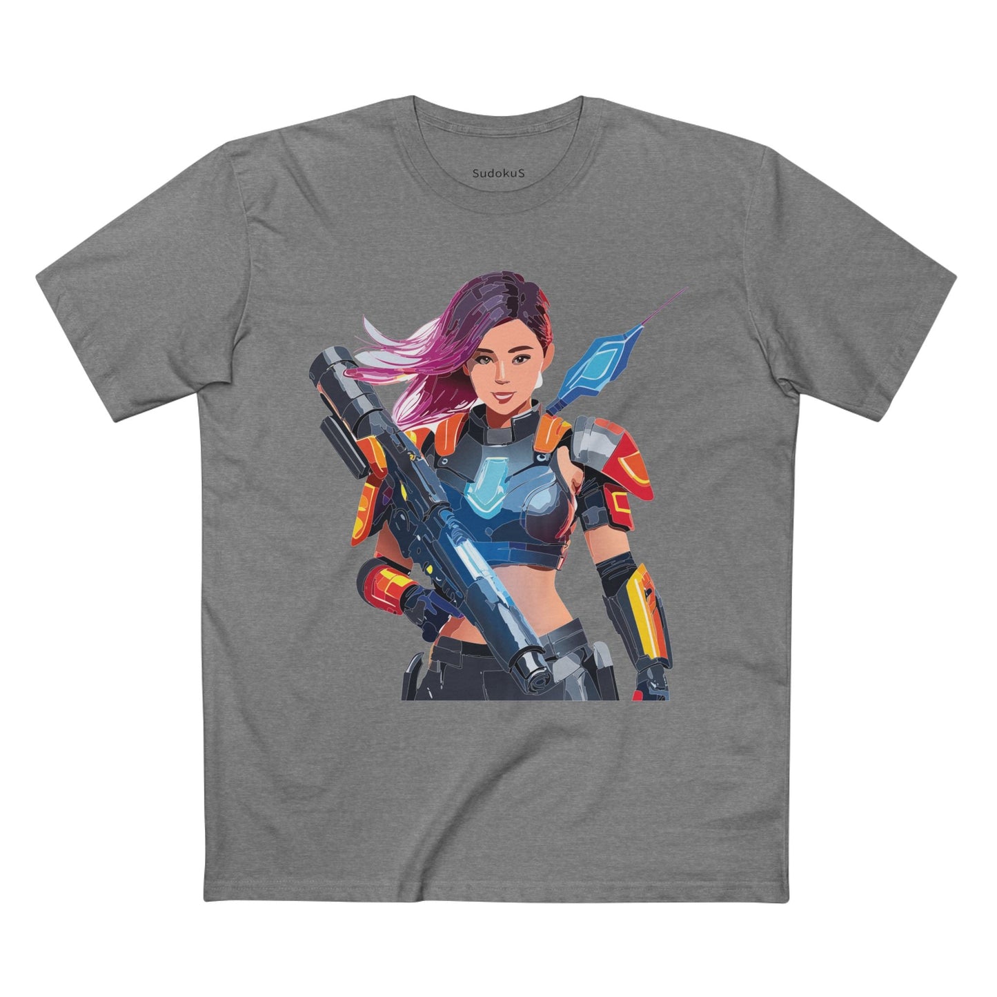 Army-woman Graphic Unisex 100 Cotton Staple Tee 1