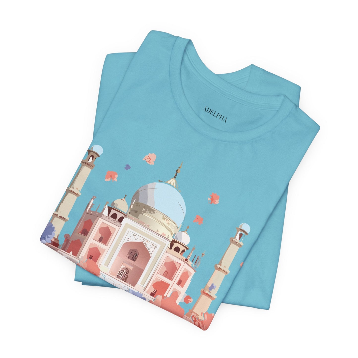 Unisex Taj Mahal Graphic Tee Vintage Inspired Shirt By Adelpha Art Design Collection