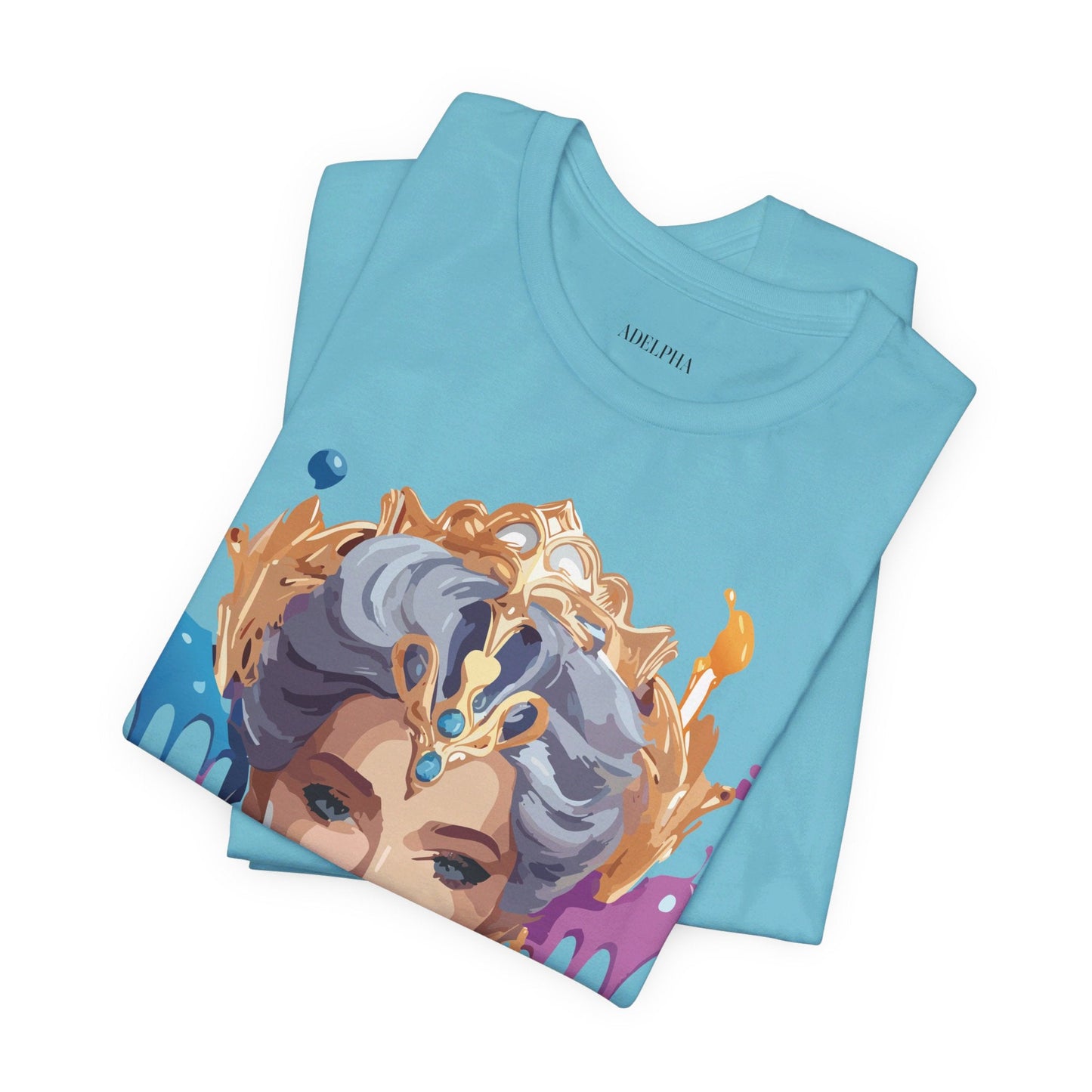 Queen Graphic Tee Unisex Jersey Short Sleeve Adelpha Art Design Vintage Inspired