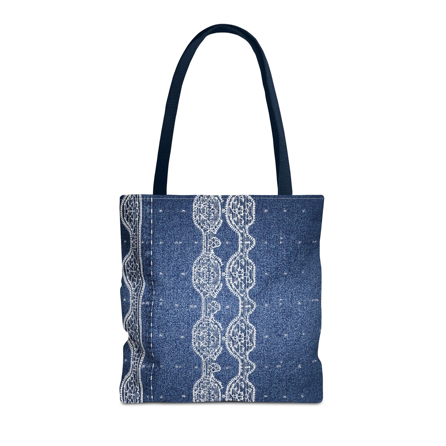 Denim Fabric Imitation Print Unisex Canvas Bag Poly Spun 3 Sizes Tote Bag 106