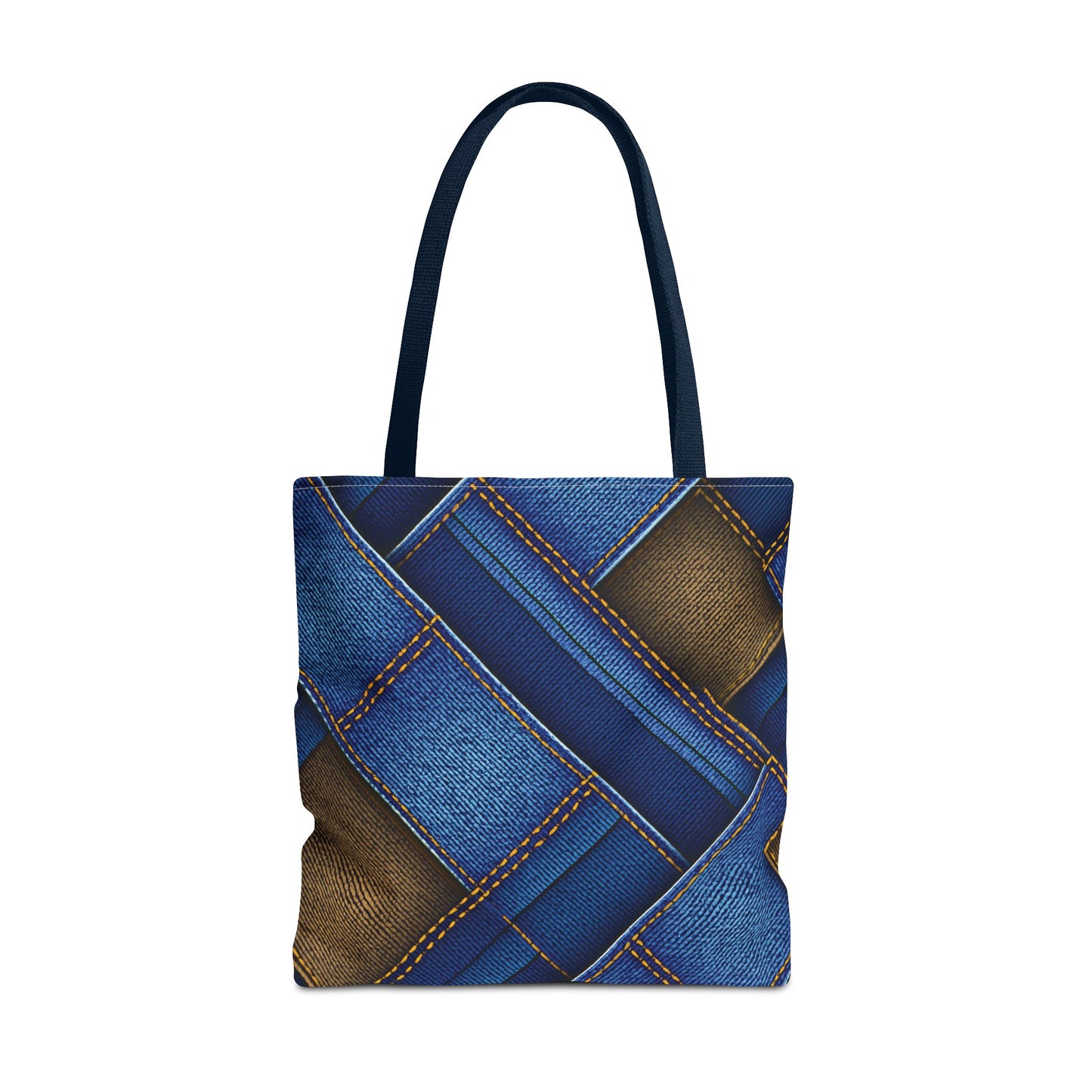 Denim Fabric Imitation Print Unisex Canvas Bag Poly Spun 3 Sizes Tote Bag 147