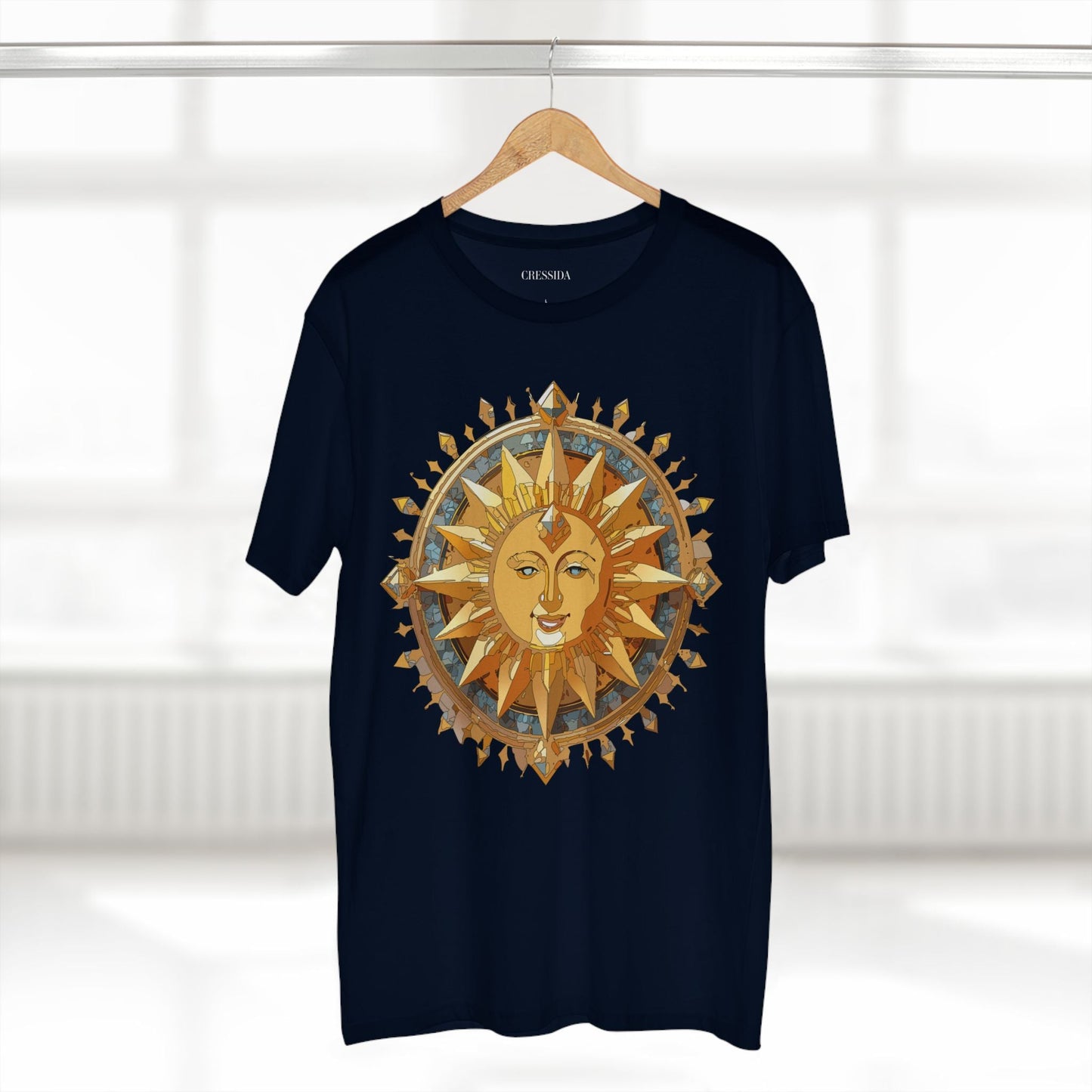 Gold Sun Graphic Unisex 100 Cotton T-Shirt with Golden Art Design 16