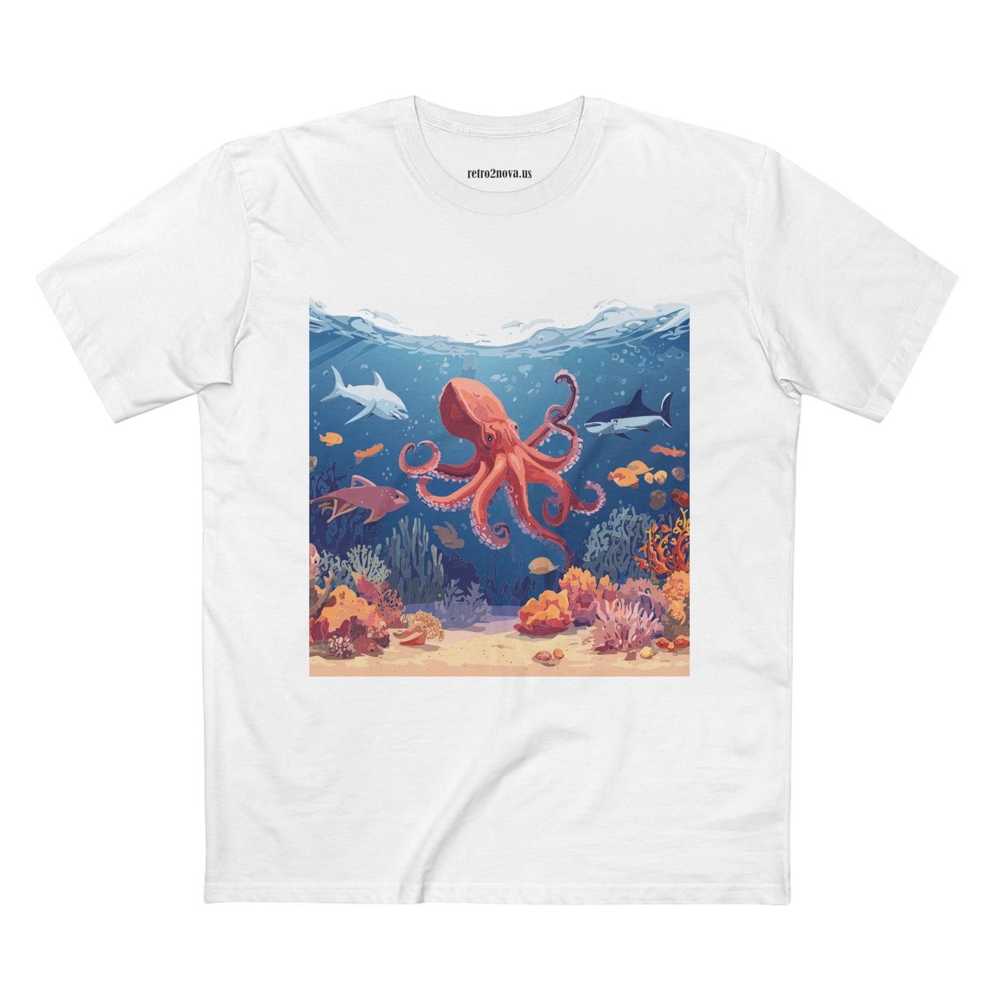 Ocean Shirt Ocean Pacific OP 18 Unisex Premium Cotton Art Tee With Original Art Design Retro2Nova