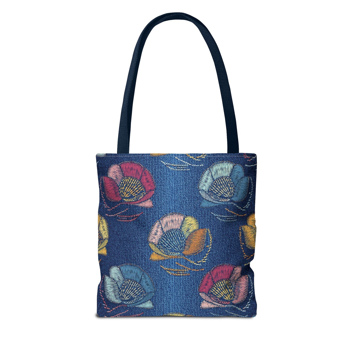 Denim Fabric Imitation Print Unisex Canvas Bag Poly Spun 3 Sizes Tote Bag 165