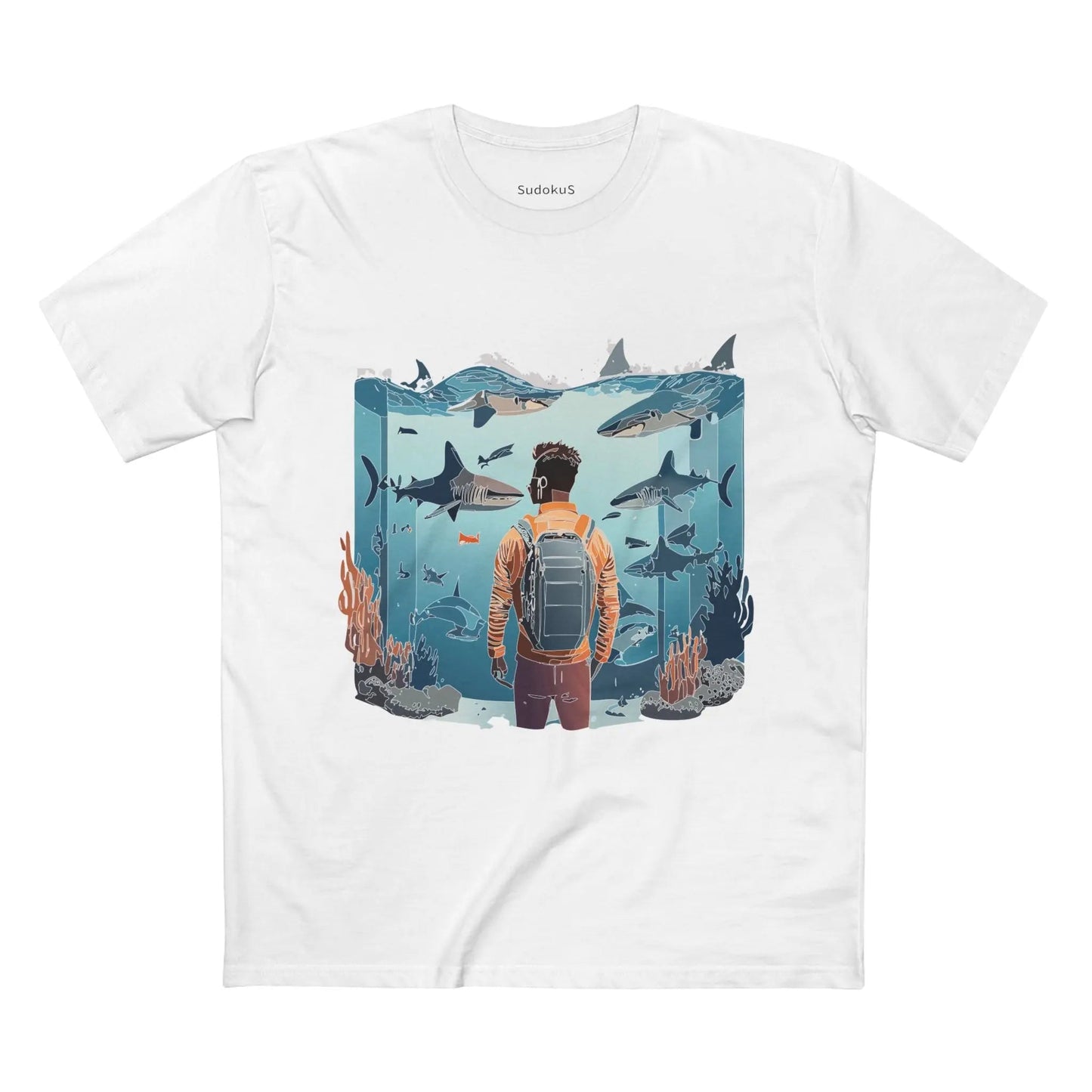 Ocean Coast Graphic Unisex 100 Cotton Staple Tee 6