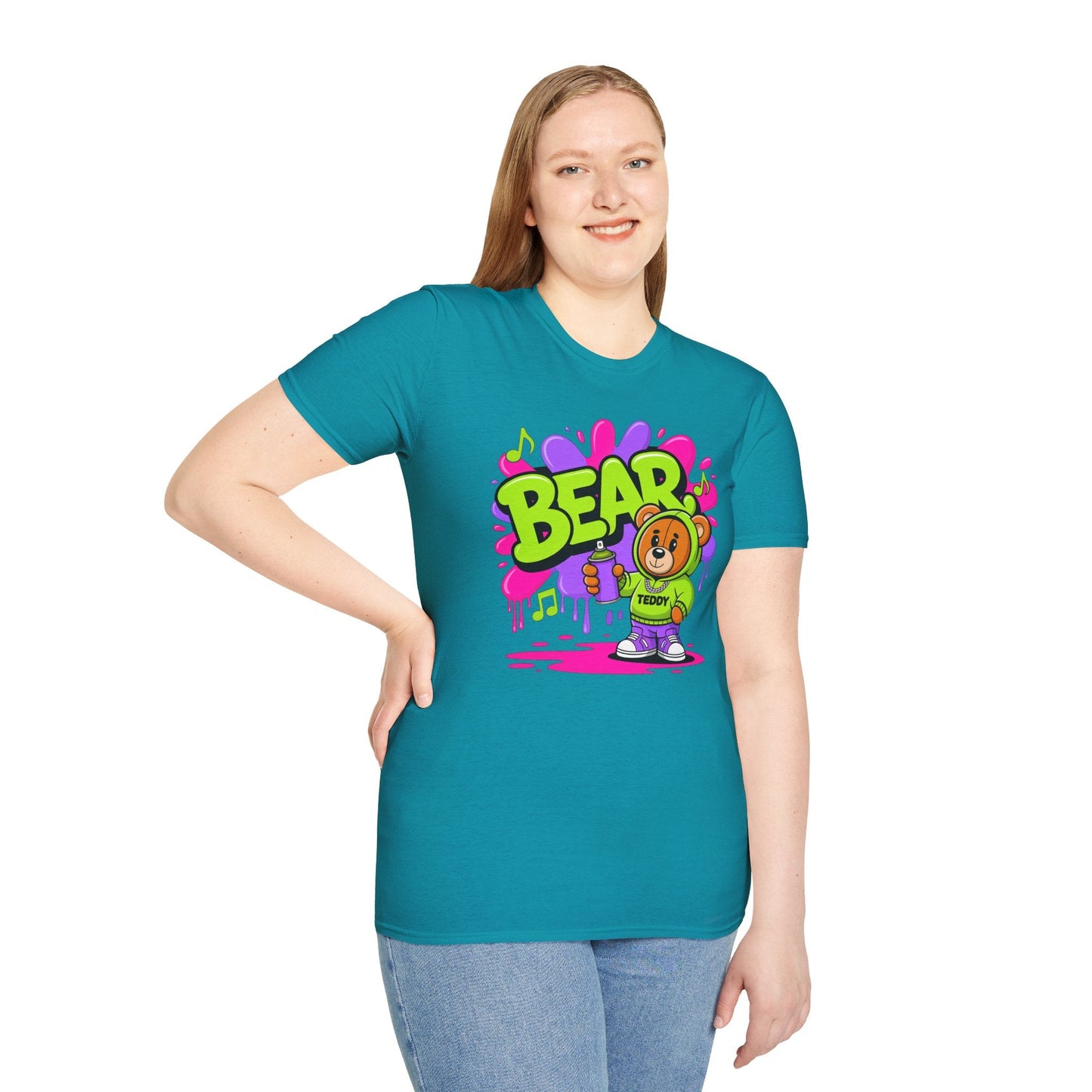 Funny Cartoon Animals T Shirt Unisex Graphic Tee Animation Softstyle Gildan 64000 Ring Spun Cotton