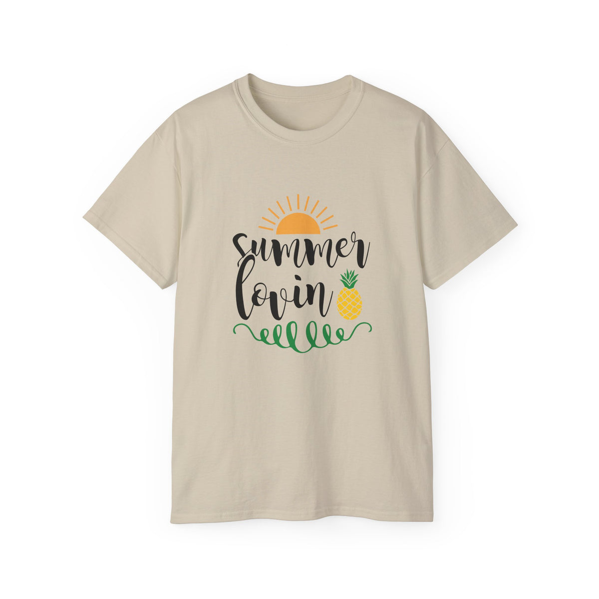 Summer Lovin sun and pineapple T-Shirt | beach vibes, tropical script