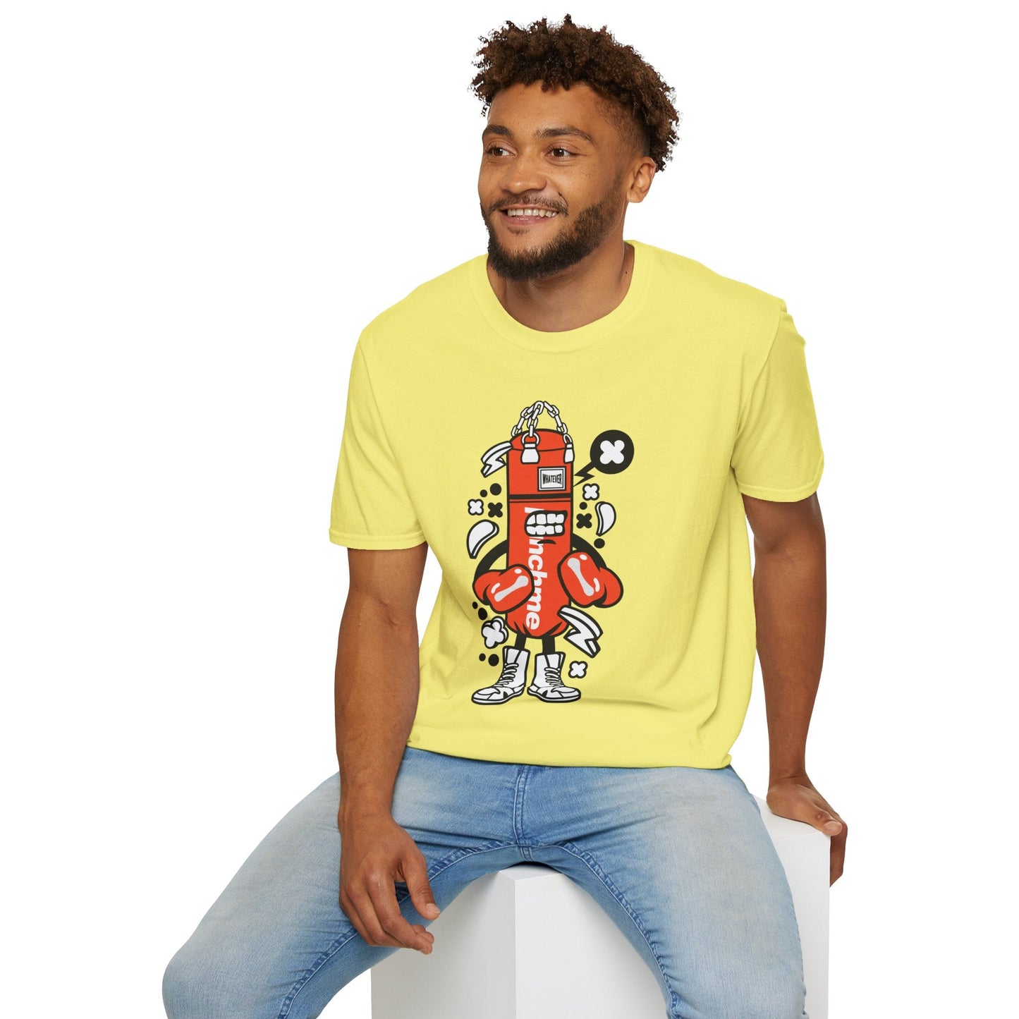 Cartoon Tee Shirt Unisex Animation Graphic Tee Funny Tee Cotton Softstyle 64000 Gildan