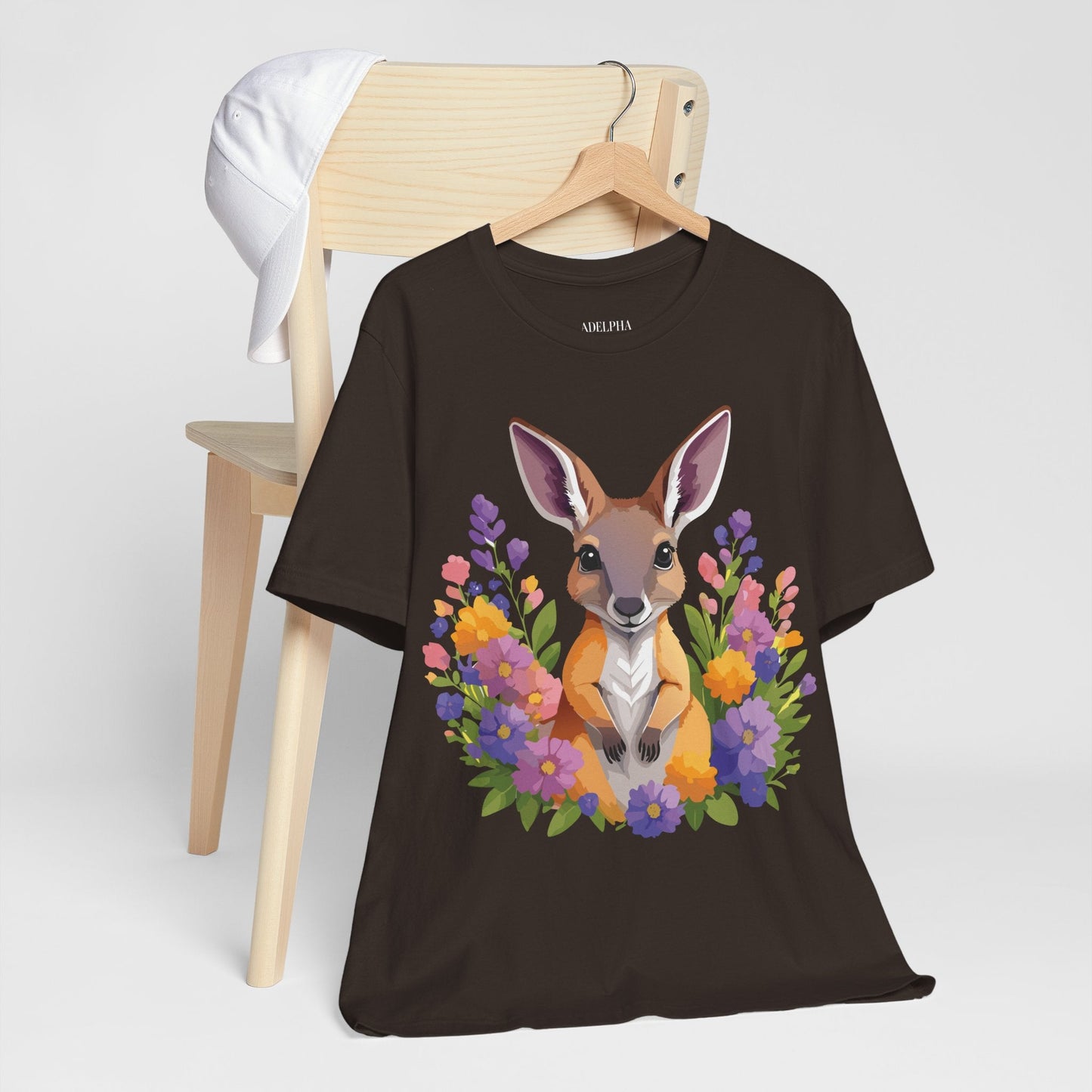 Kangaroo Graphic Unisex 100 Cotton Vintage Animal Artwork Tee 2