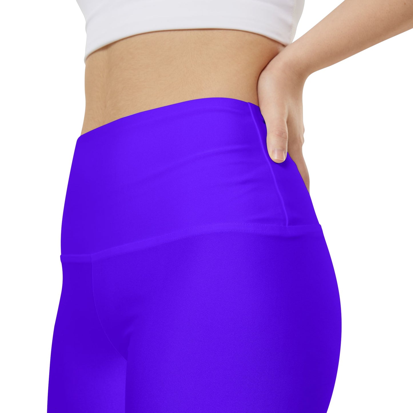 Electric Indigo Violet Purple Women's Workout Shorts — High-Waist Bike Shorts for Gym & Yoga