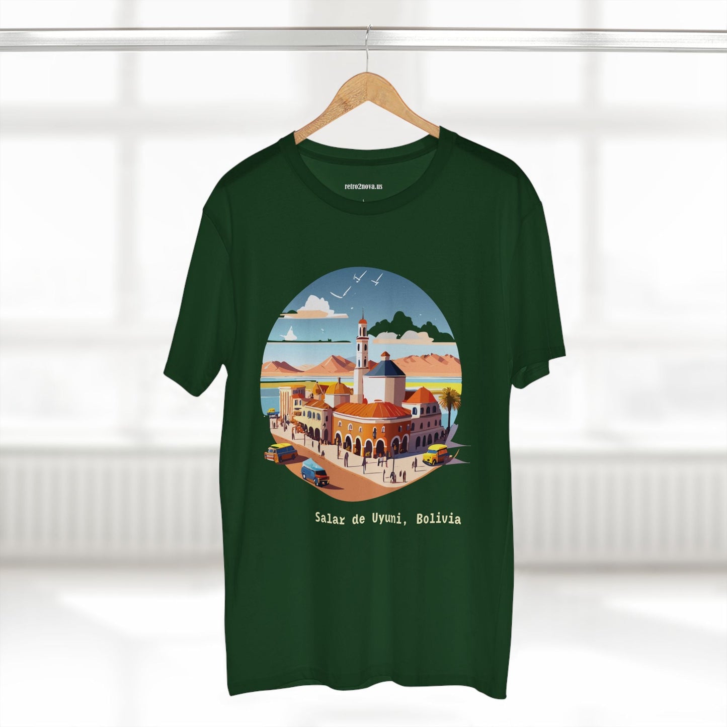 Bolivia Travel Shirt Unisex Premium Cotton Staple Tee With Original Retro2Nova Art Design