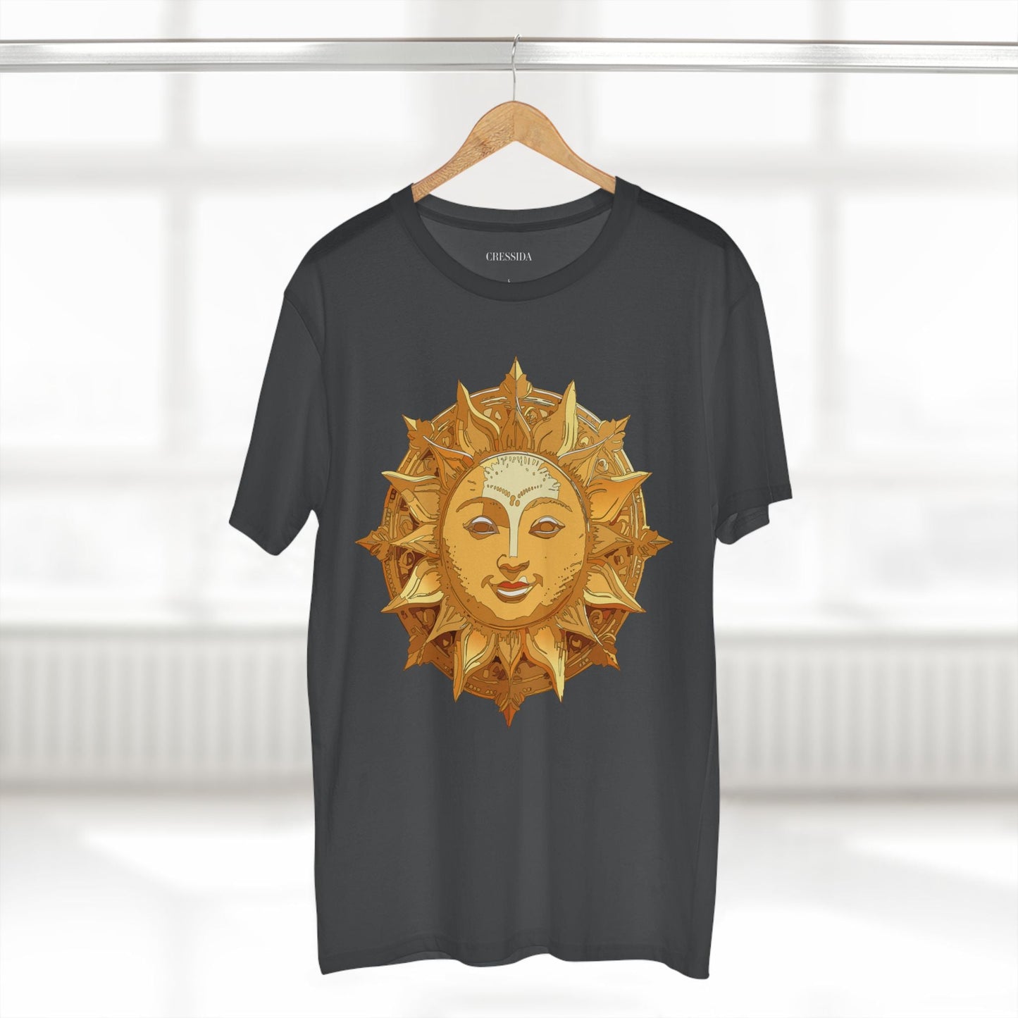 Gold Sun Graphic Unisex 100 Cotton T-Shirt with Golden Art Design 22