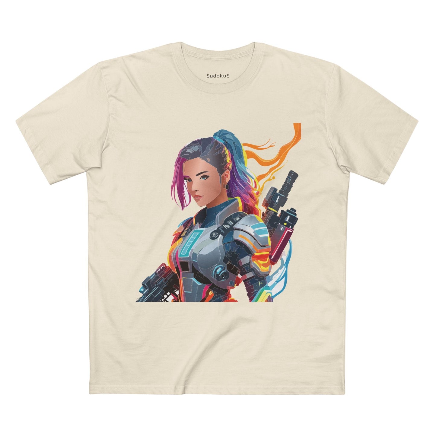 Army-woman Graphic Unisex 100 Cotton Staple Tee 10