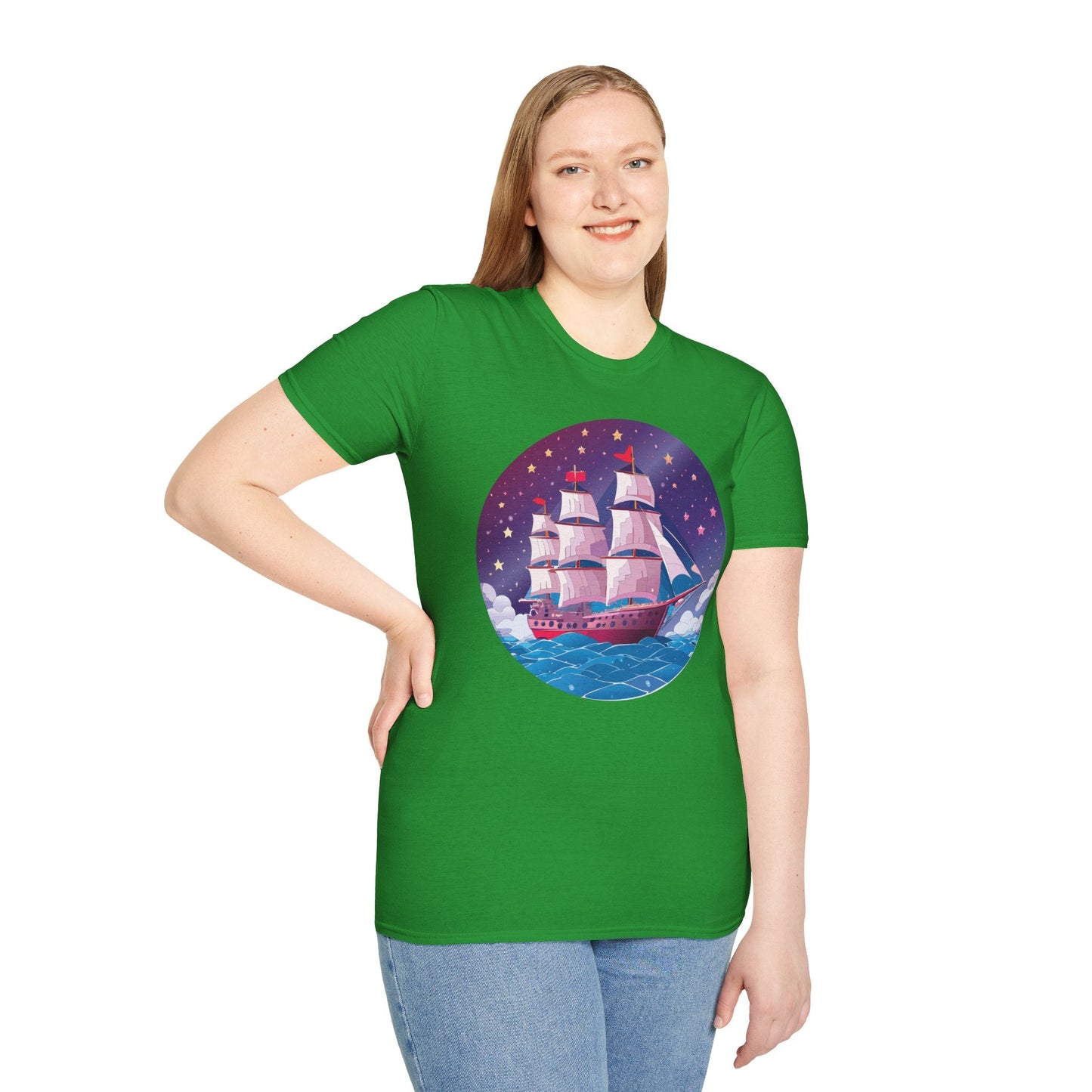 Ship T Shirts Frigate Vessel Tee Unisex Softstyle 64000 Gildan Ring Spun Cotton T Shirt