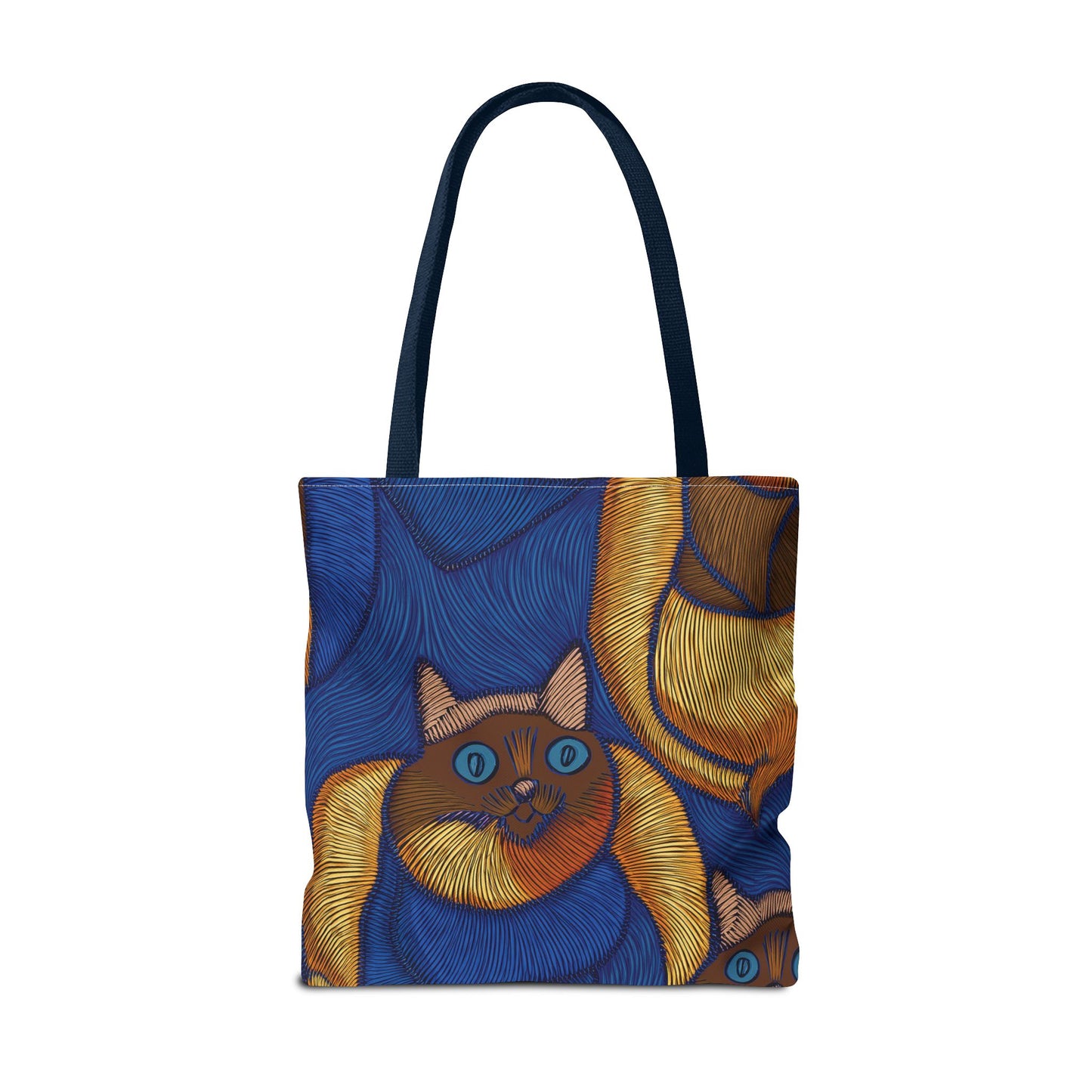 Denim Fabric Imitation Print Unisex Canvas Bag Poly Spun 3 Sizes Tote Bag 190-8