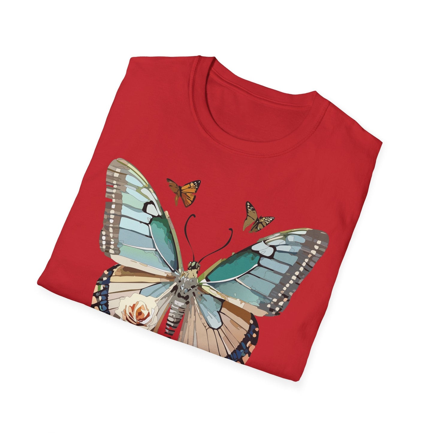 Butterfly Shirt Unisex T Shirt Monarch Print Softstyle Premium Gildan 64000 Cotton Tee