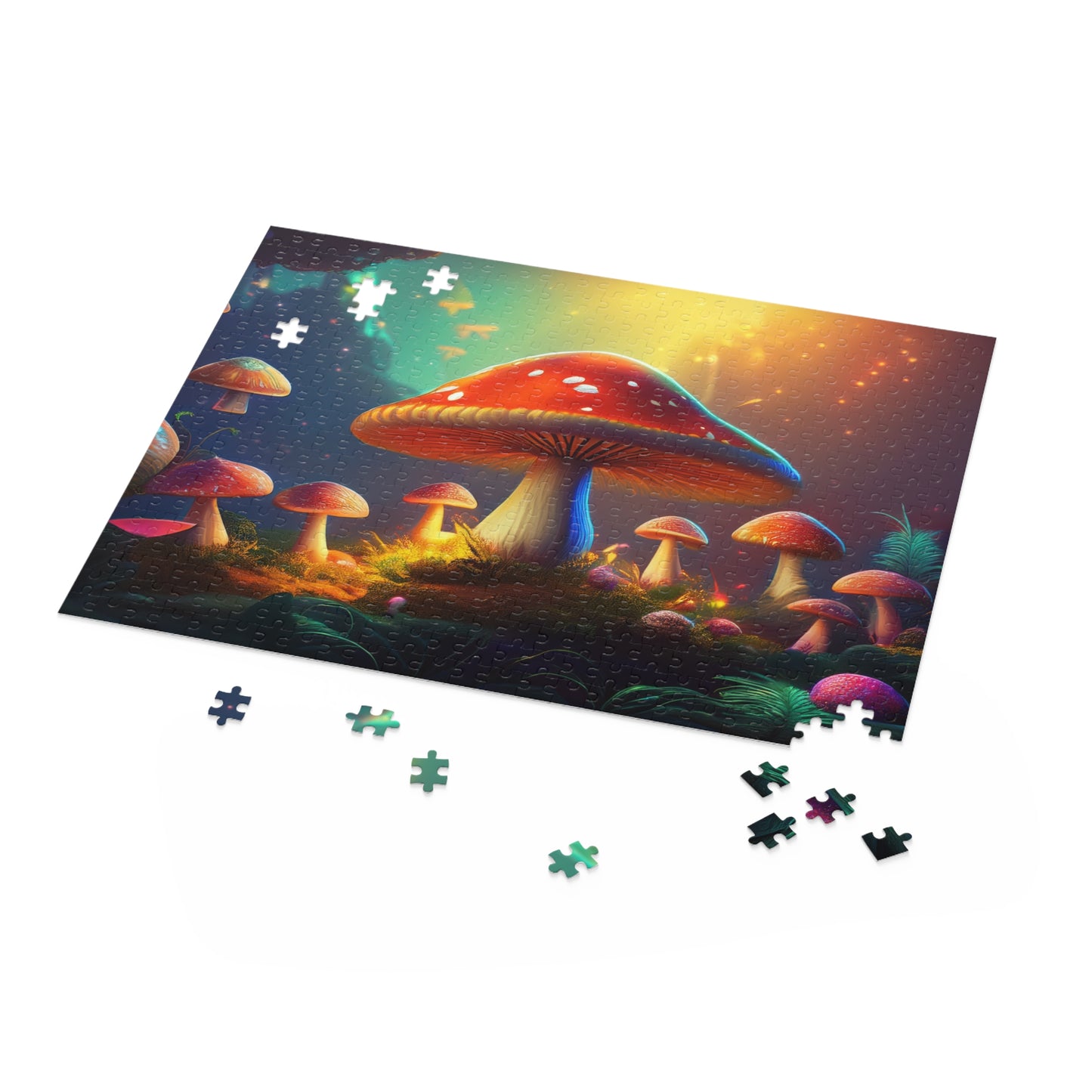 Mushrooms Puzzle 500-Chipboard Pieces in Box | Kids Puzzles Size: 16" x 20",  Ages 9+ and Family pn25