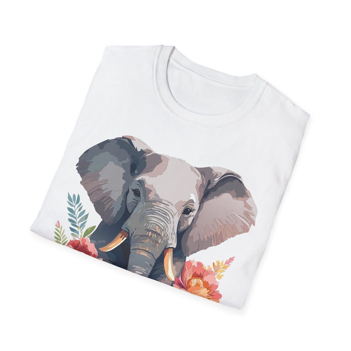 Elephant T Shirt Unisex Gildan Softstyle 64000 100 Percent Ring Spun Cotton Casual Tee