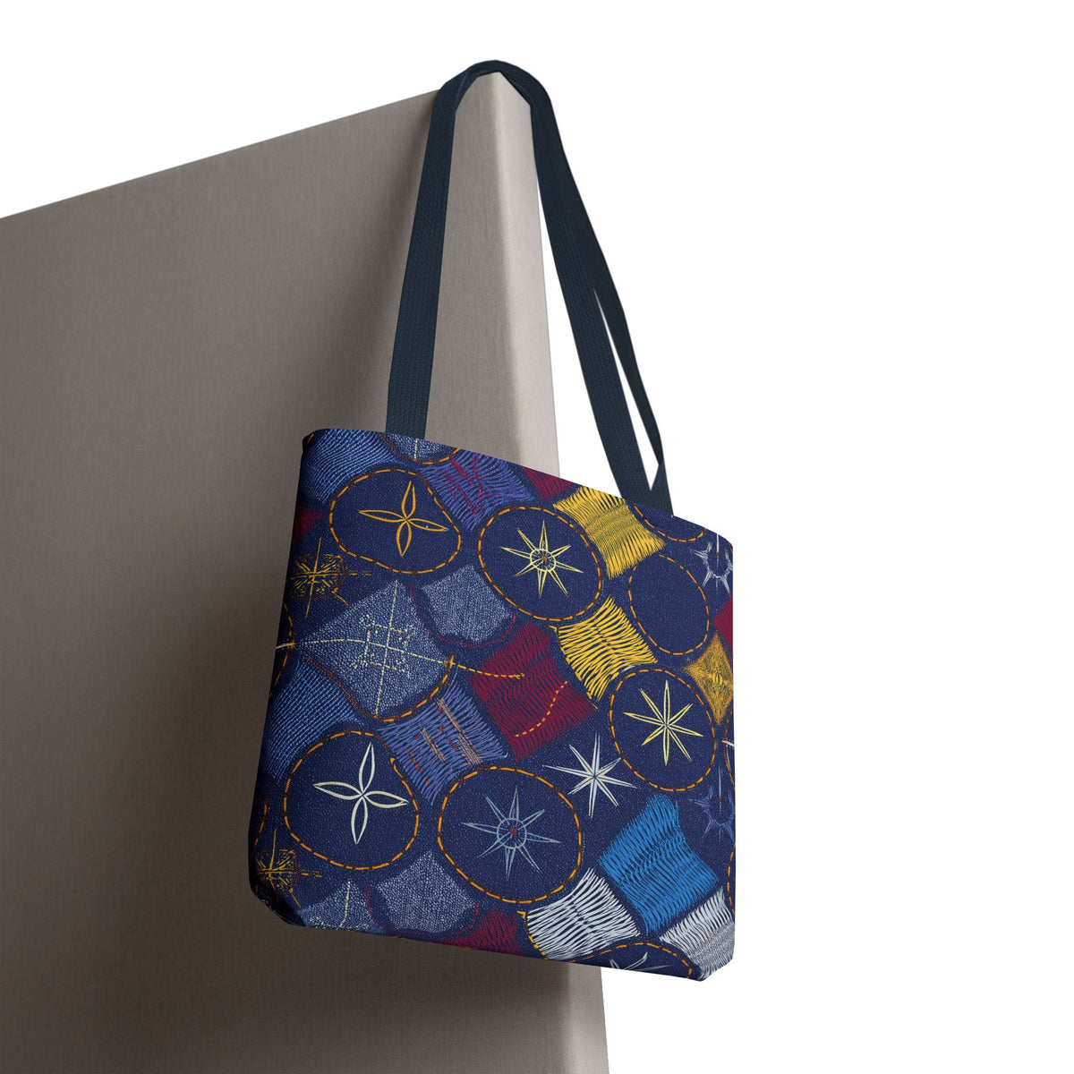 Denim Fabric Imitation Print Unisex Canvas Bag Poly Spun 3 Sizes Tote Bag 183-5