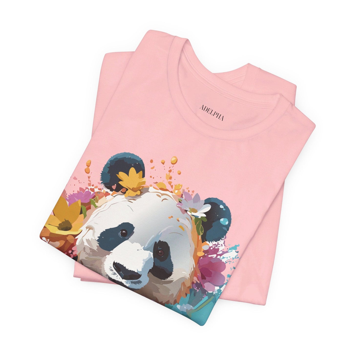 Panda Graphic Tee Unisex Jersey Short Sleeve Art Design Shirt By Adelpha Premium Casual Wear