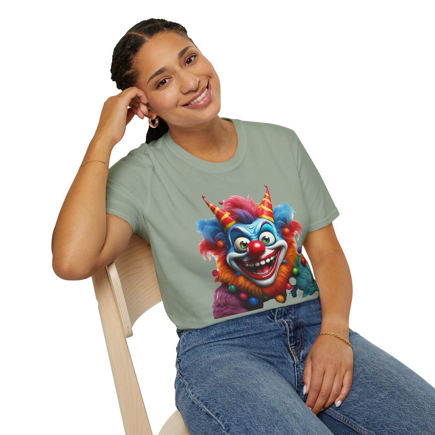 Clown Shirt For Men And Women Funny Circus Tee Scary Man Shirt Unisex Softstyle Tee