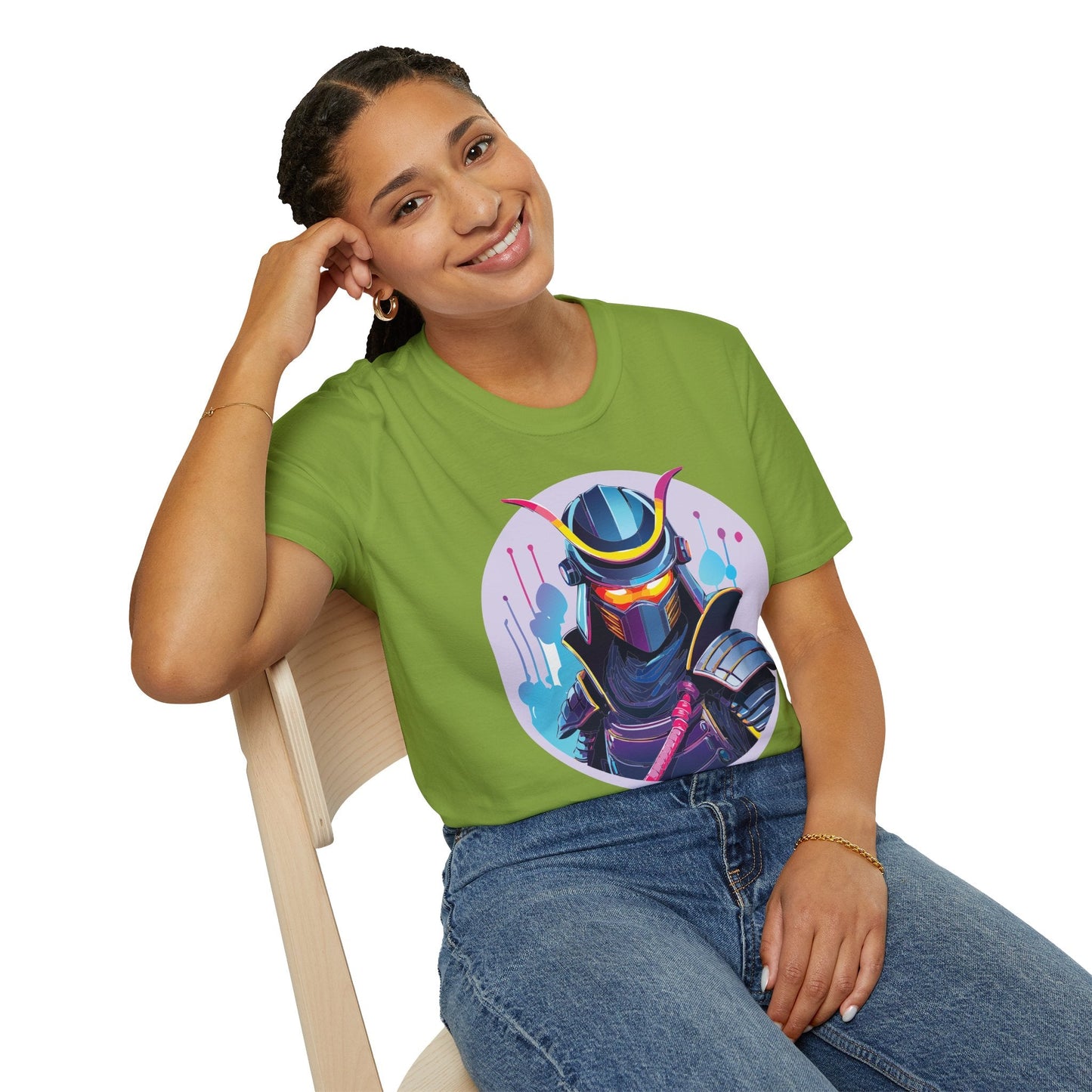Unisex Samurai Shirt Gildan Softstyle Tee Hundred Percent Ring Spun Cotton Comfort