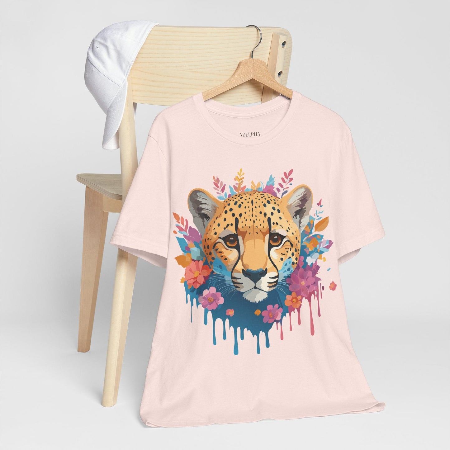 Adelpha Cheetah Graphic Tee Unisex Vintage Inspired Artwork Short Sleeve Jersey