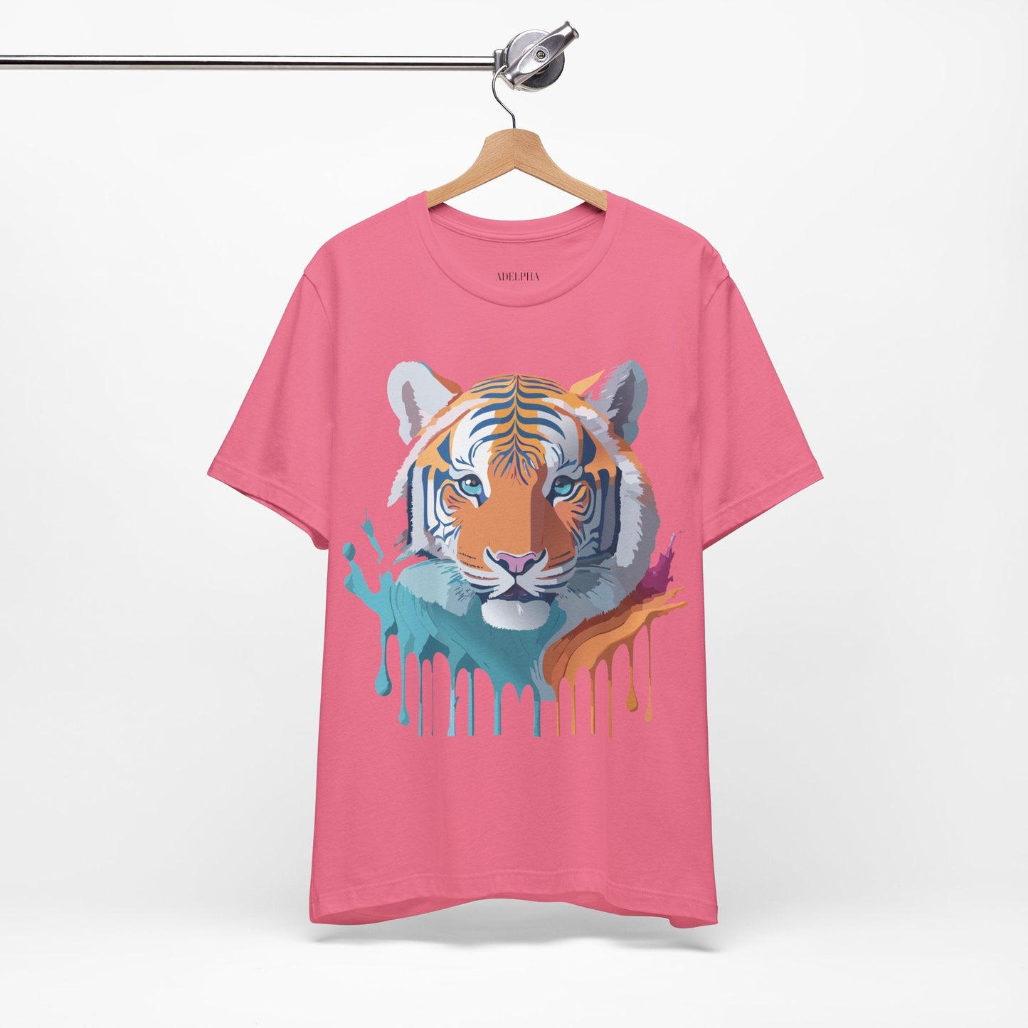 Tiger Graphic Unisex 100 Cotton Vintage Art with Animal Tee 16